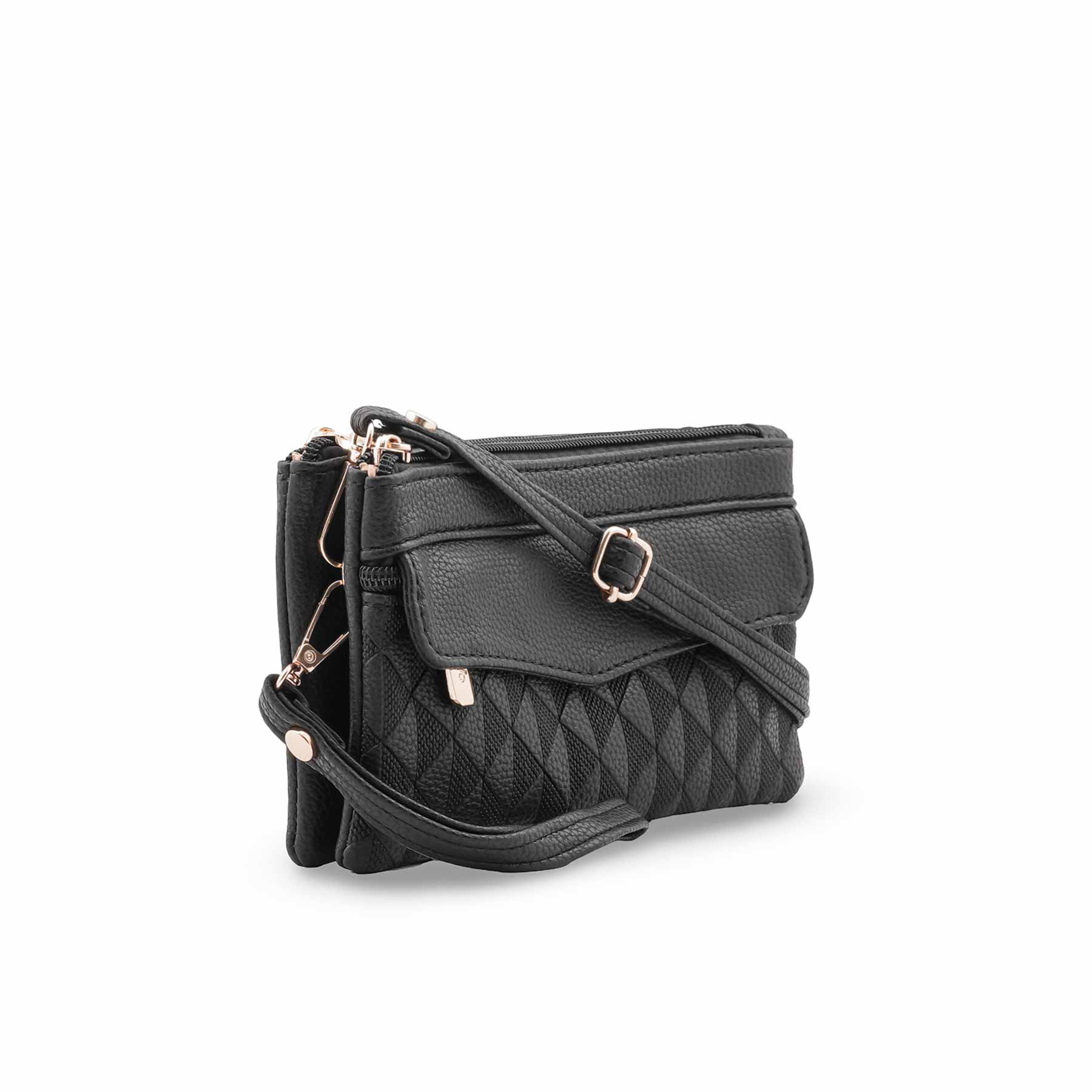Black Casual Pouch P97692 - Image 3