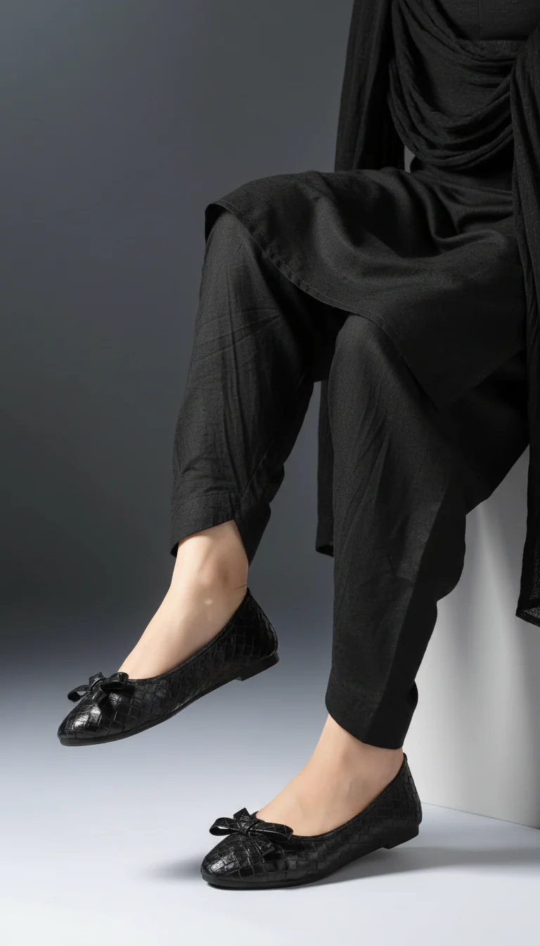 Black Casual Pumps For Women WN1381 - Image 5