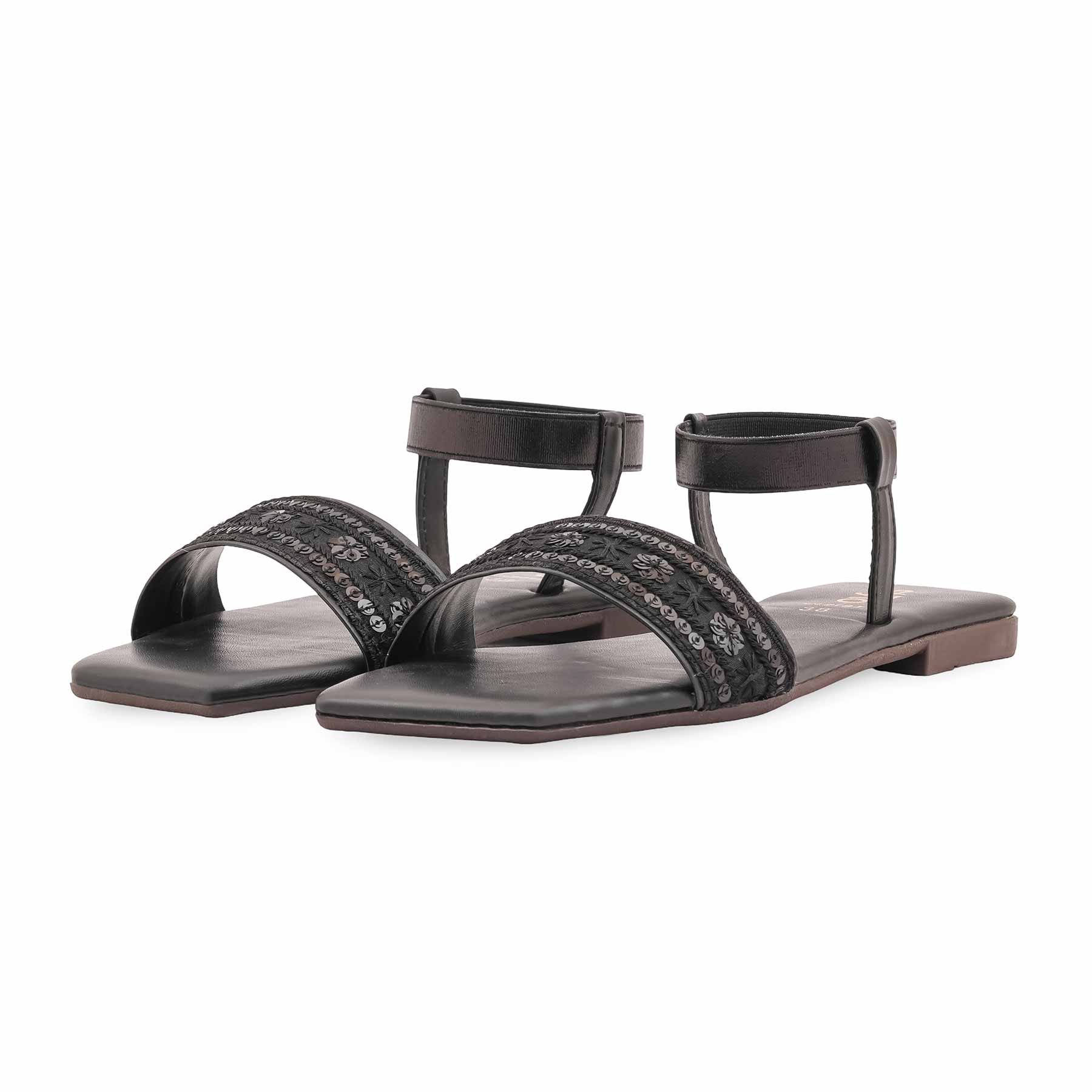 Black Casual Sandal For Women CL2191 - Image 3
