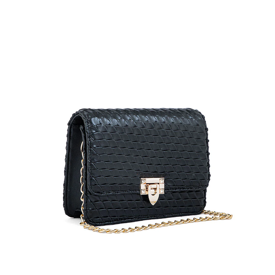Black Casual Shoulder Bag For Ladies P55660 - Image 2