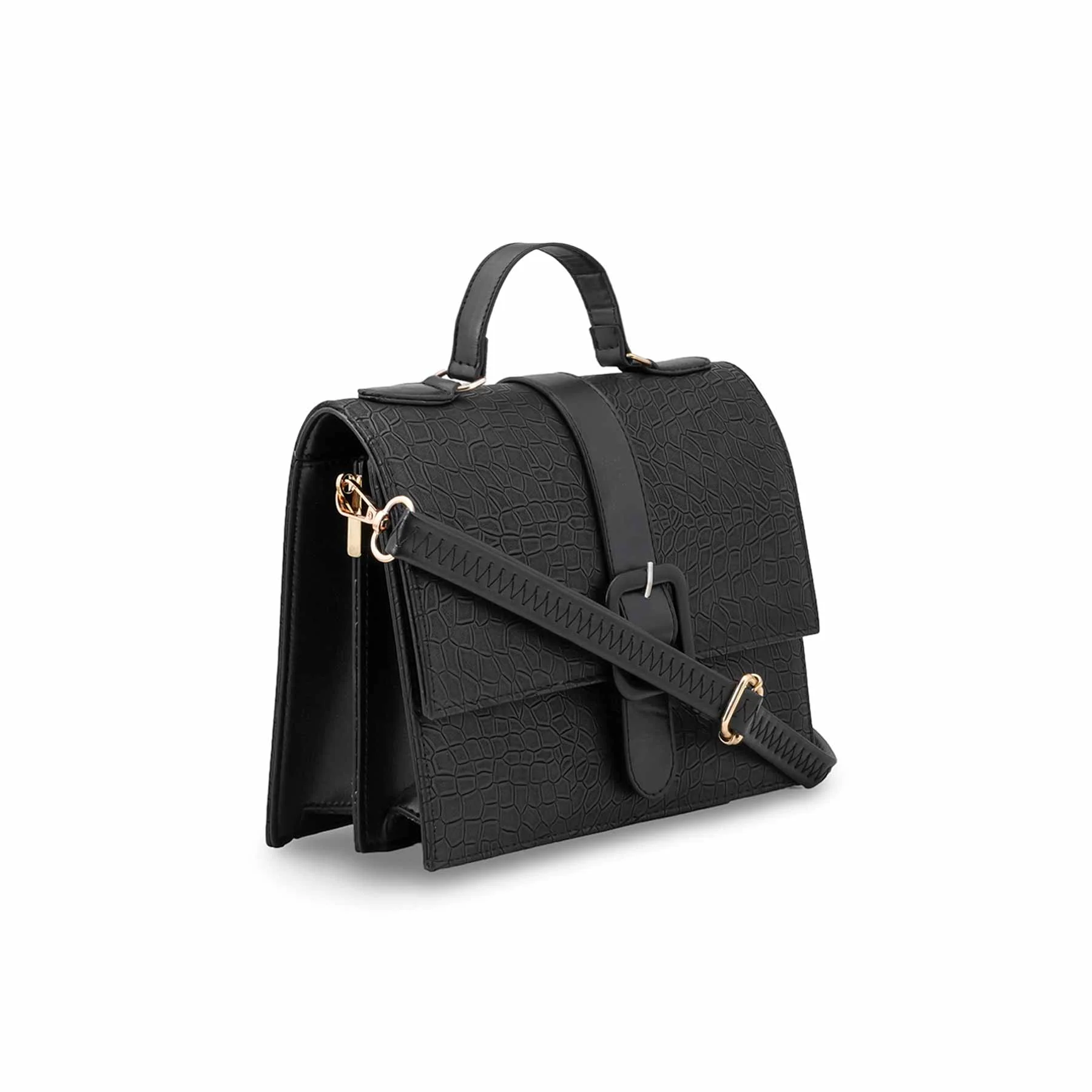 Black Casual Shoulder Bag For Women P55826 - Image 3