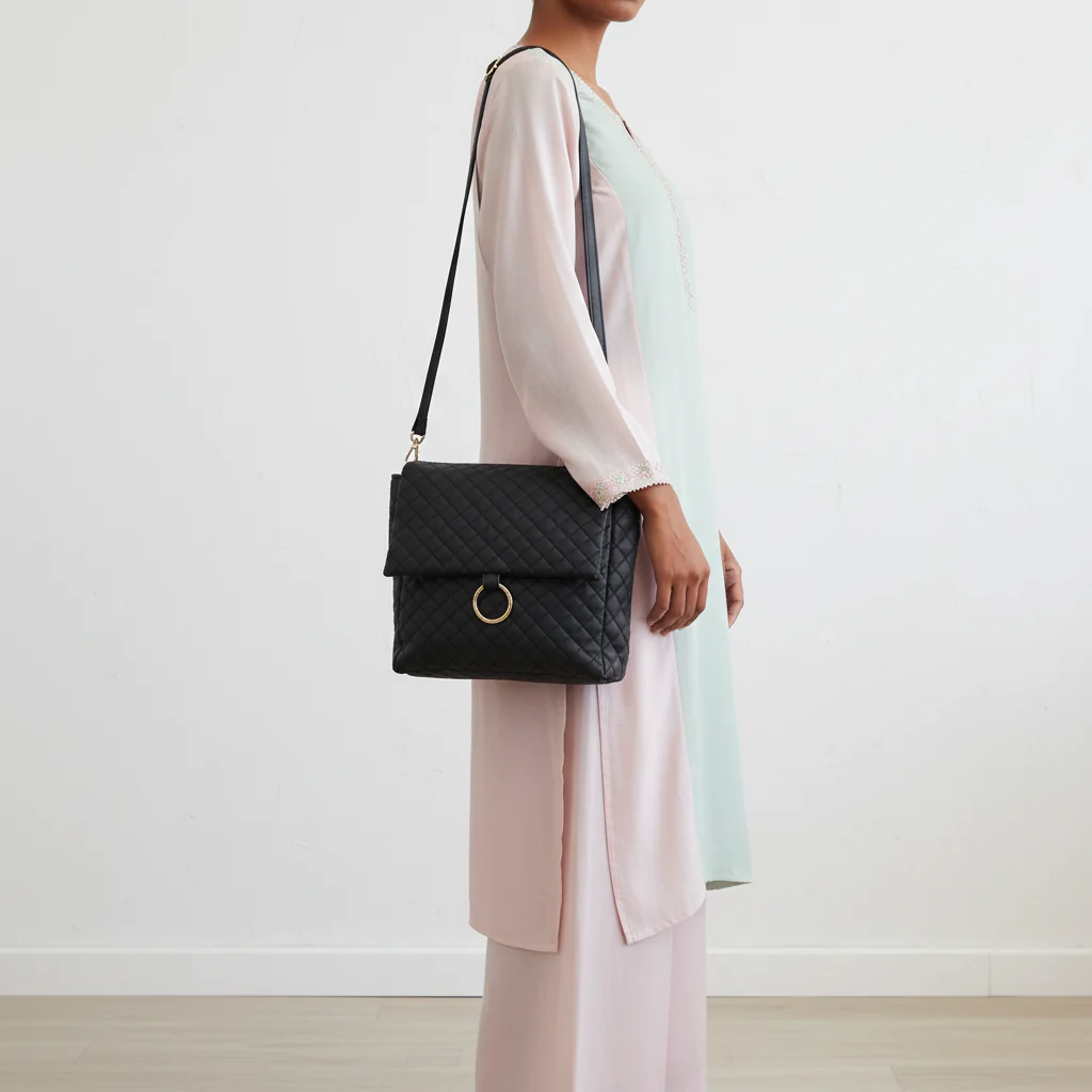Black Casual Shoulder Bag For Women P56285 - Image 2