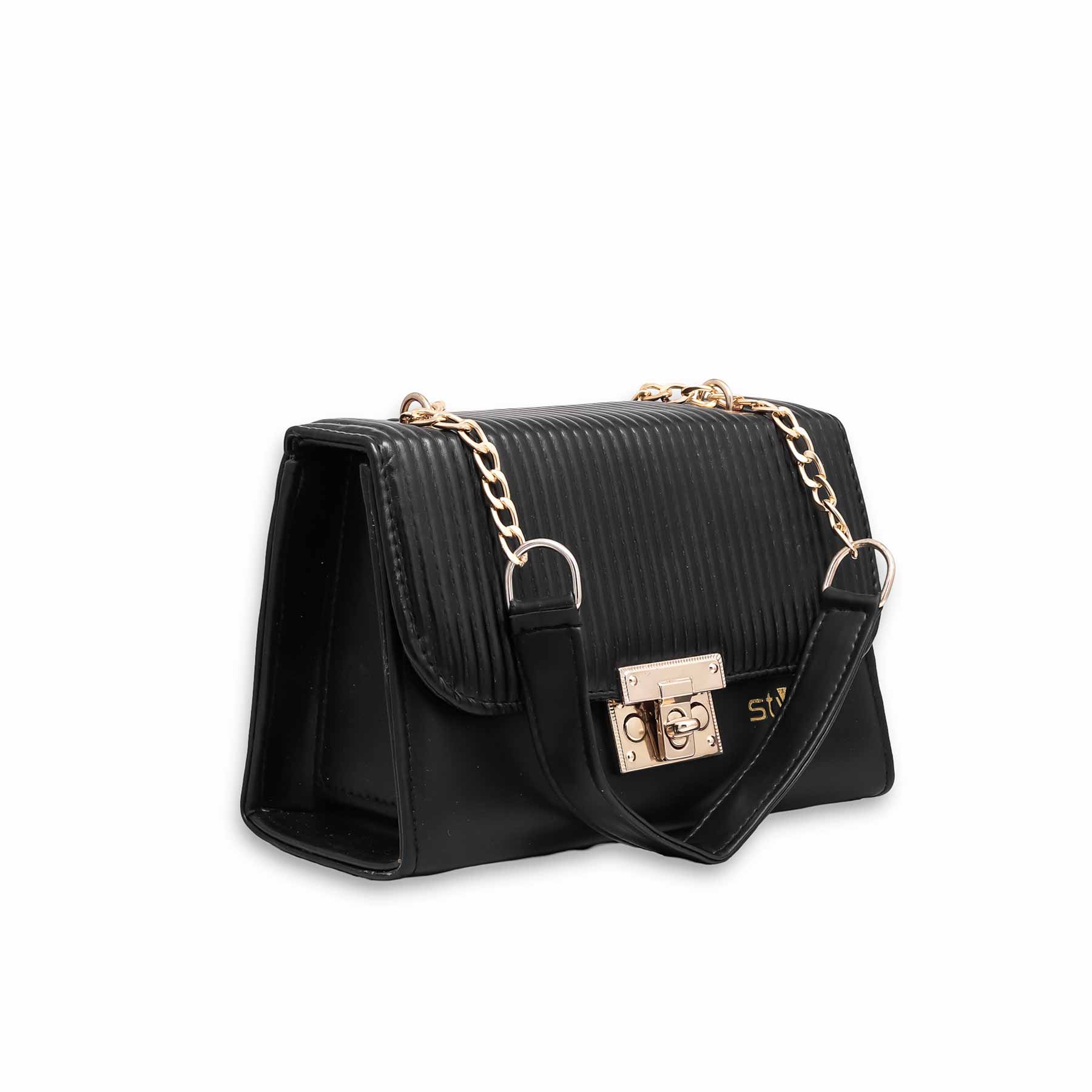 Black Casual Shoulder Bag P55481 - Image 2
