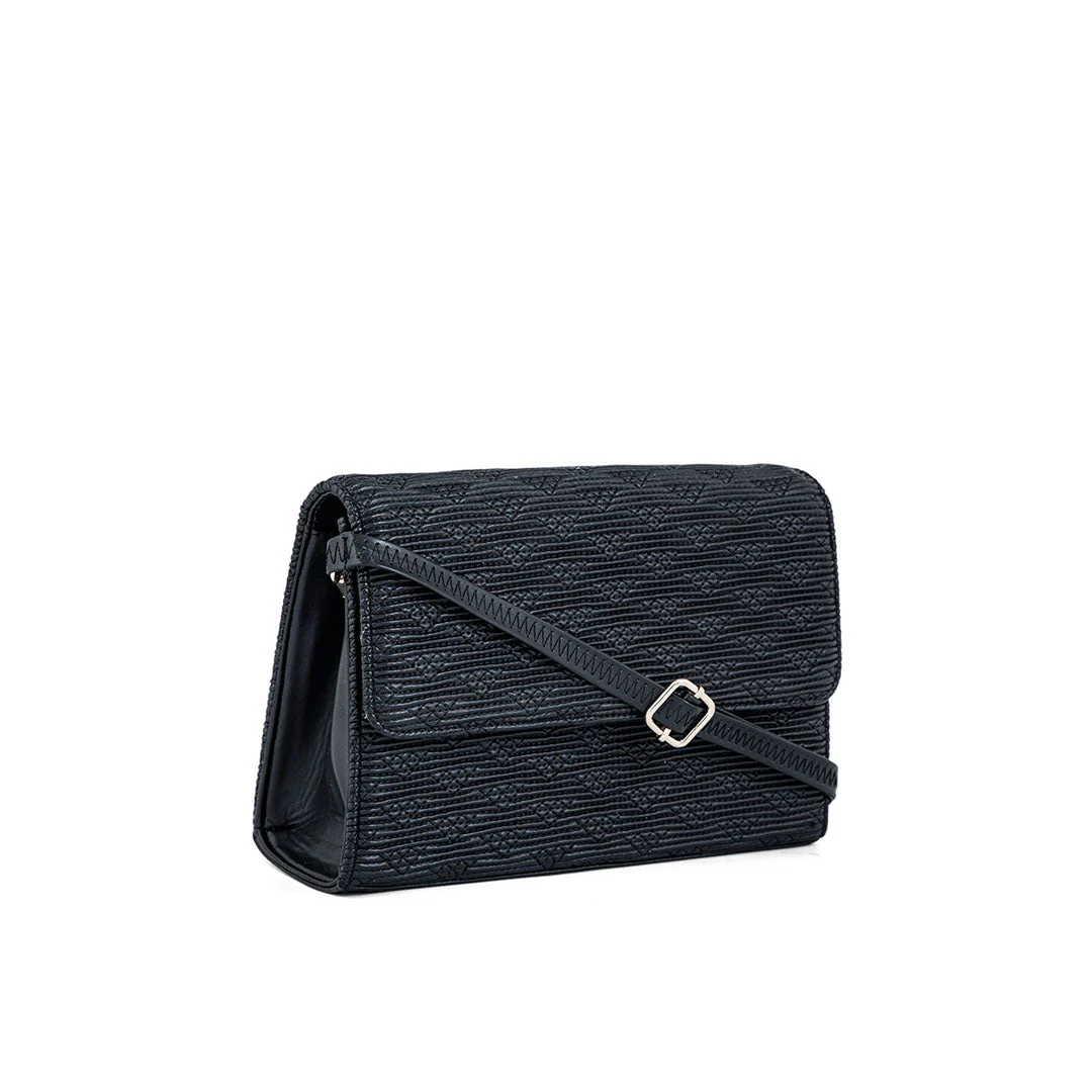 Black Casual Shoulder Bag P55663 - Image 2