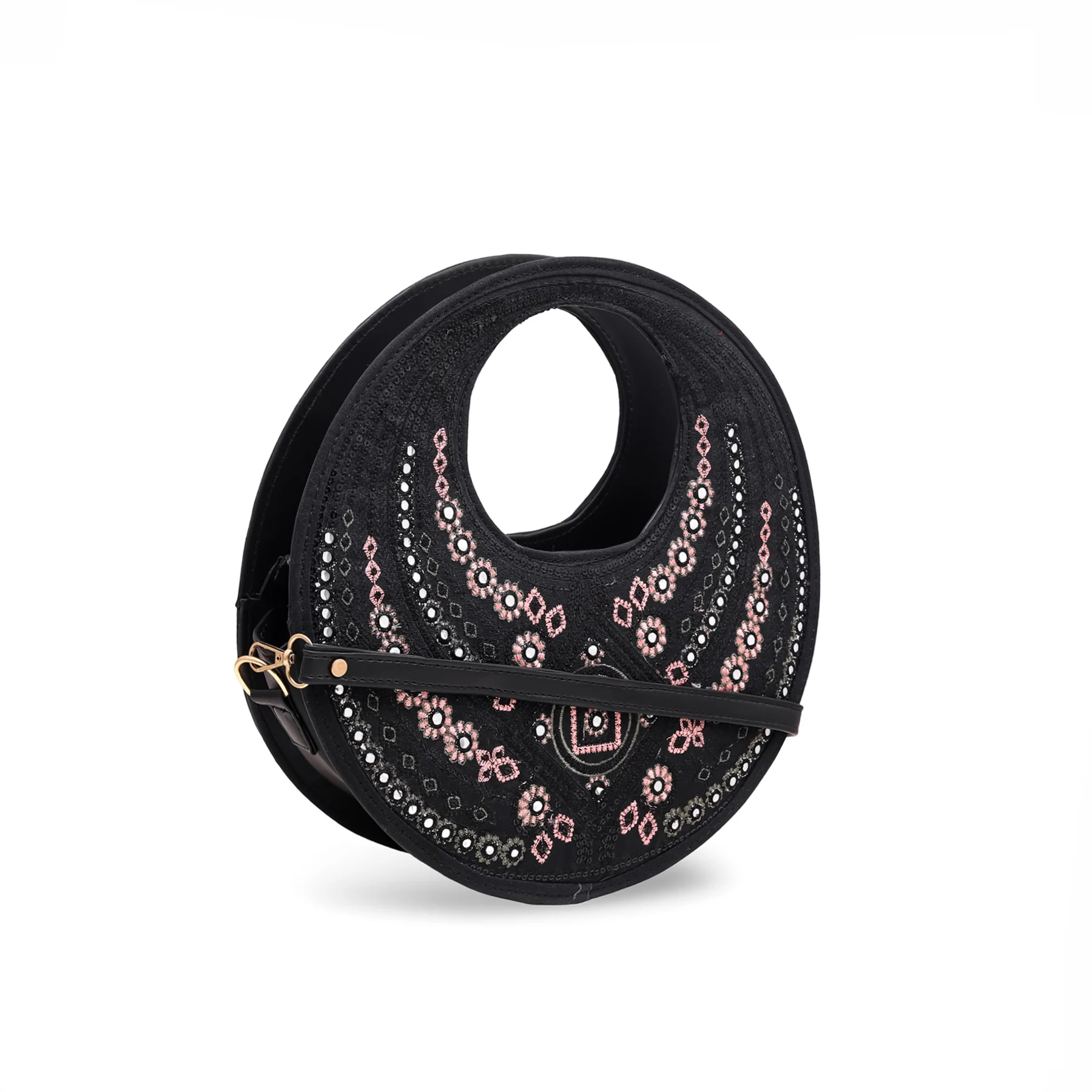 Black Casual Shoulder Bag P56196 - Image 2