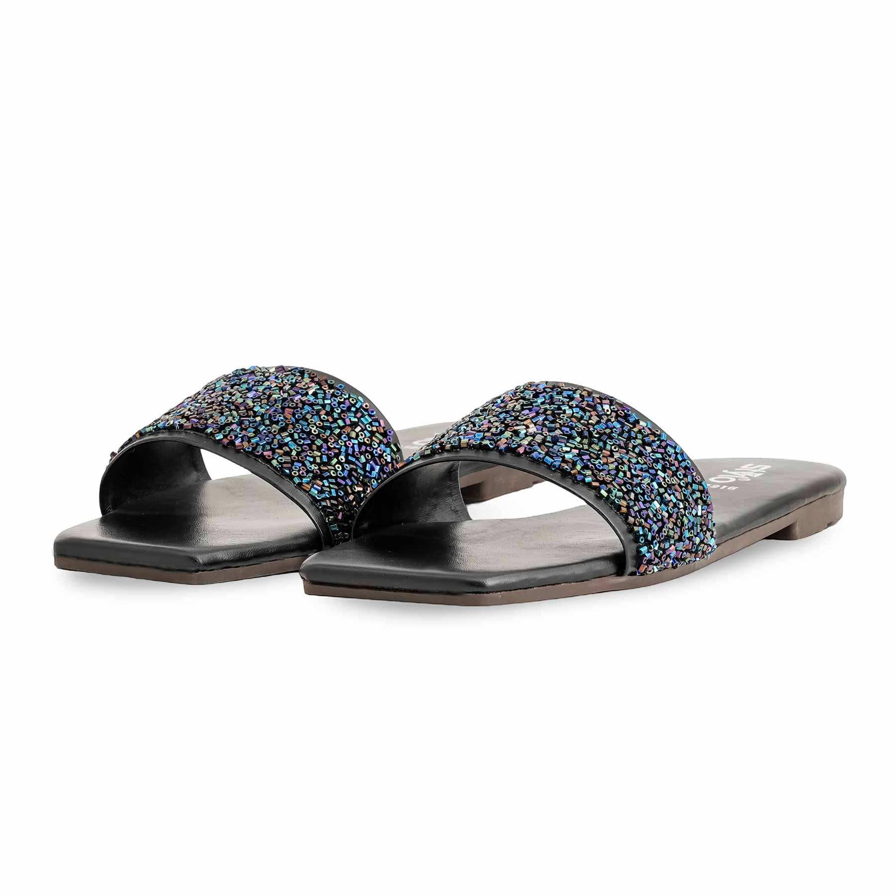 Black Casual Slipper For Ladies CL1916 - Image 3