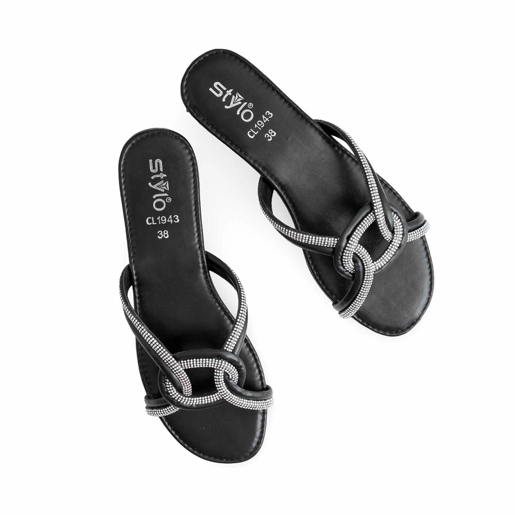 Black Casual Slipper For Ladies CL1943 - Image 5