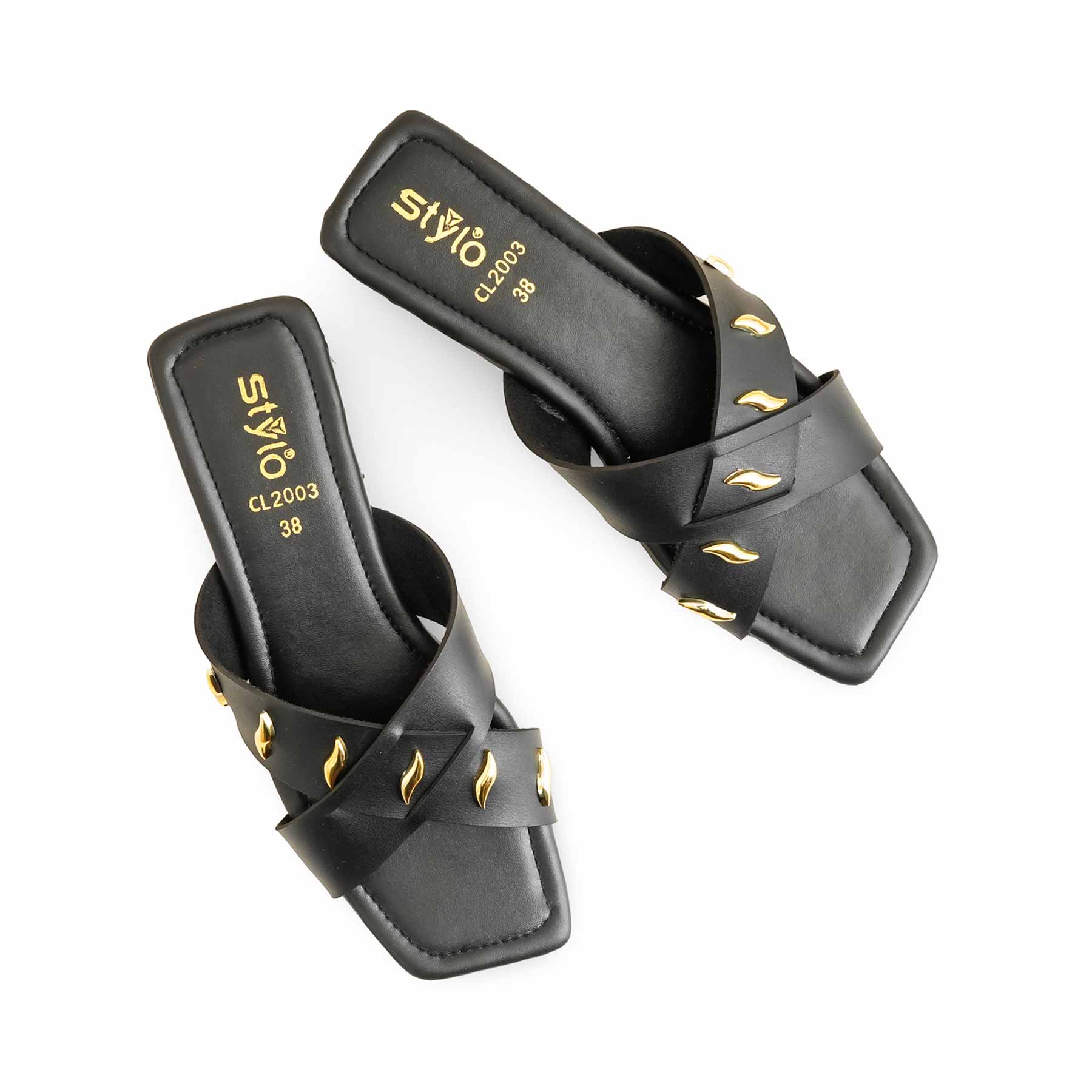 Black Casual Slipper For Ladies CL2003 - Image 5