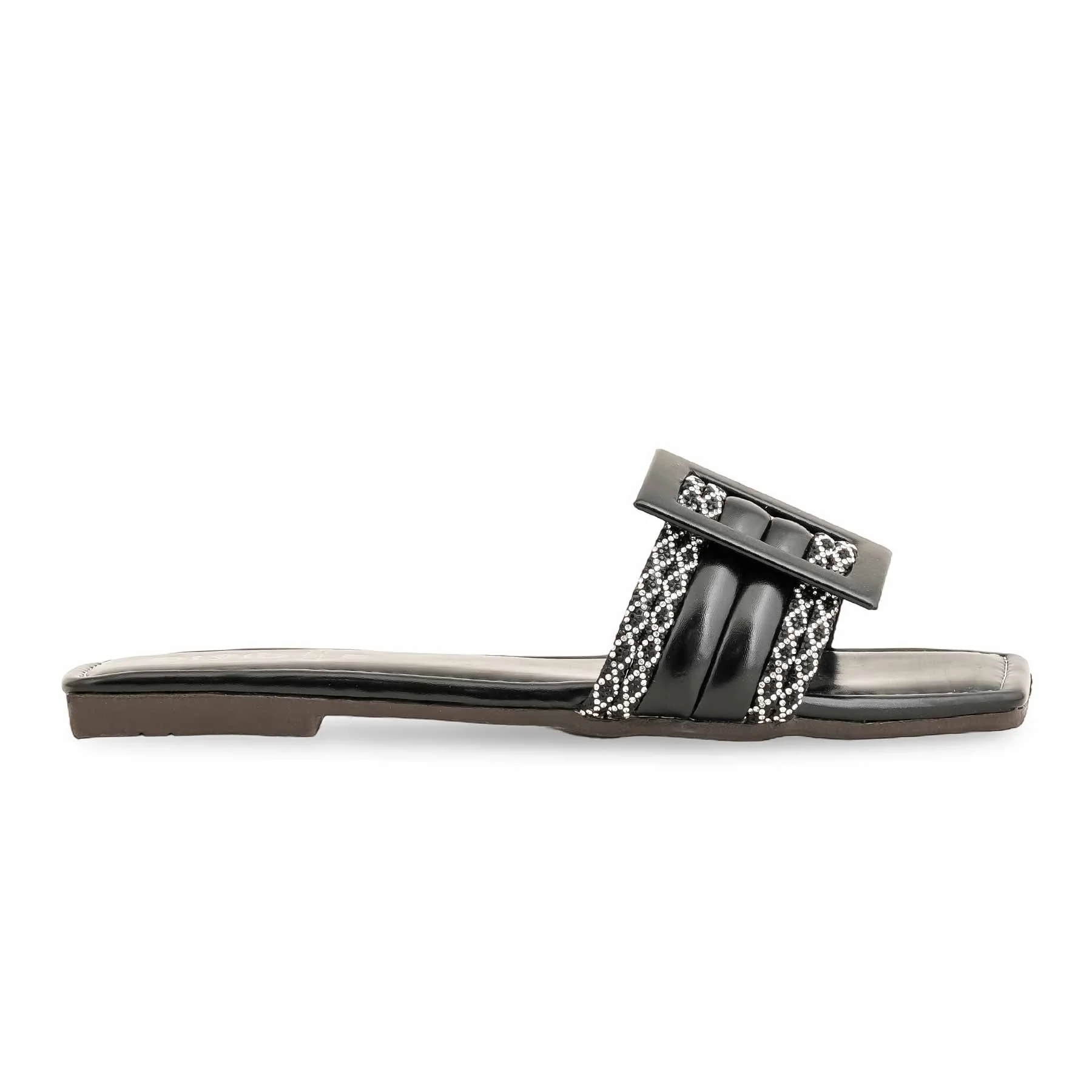 Black Casual Slipper For Ladies CL2029 - Image 2