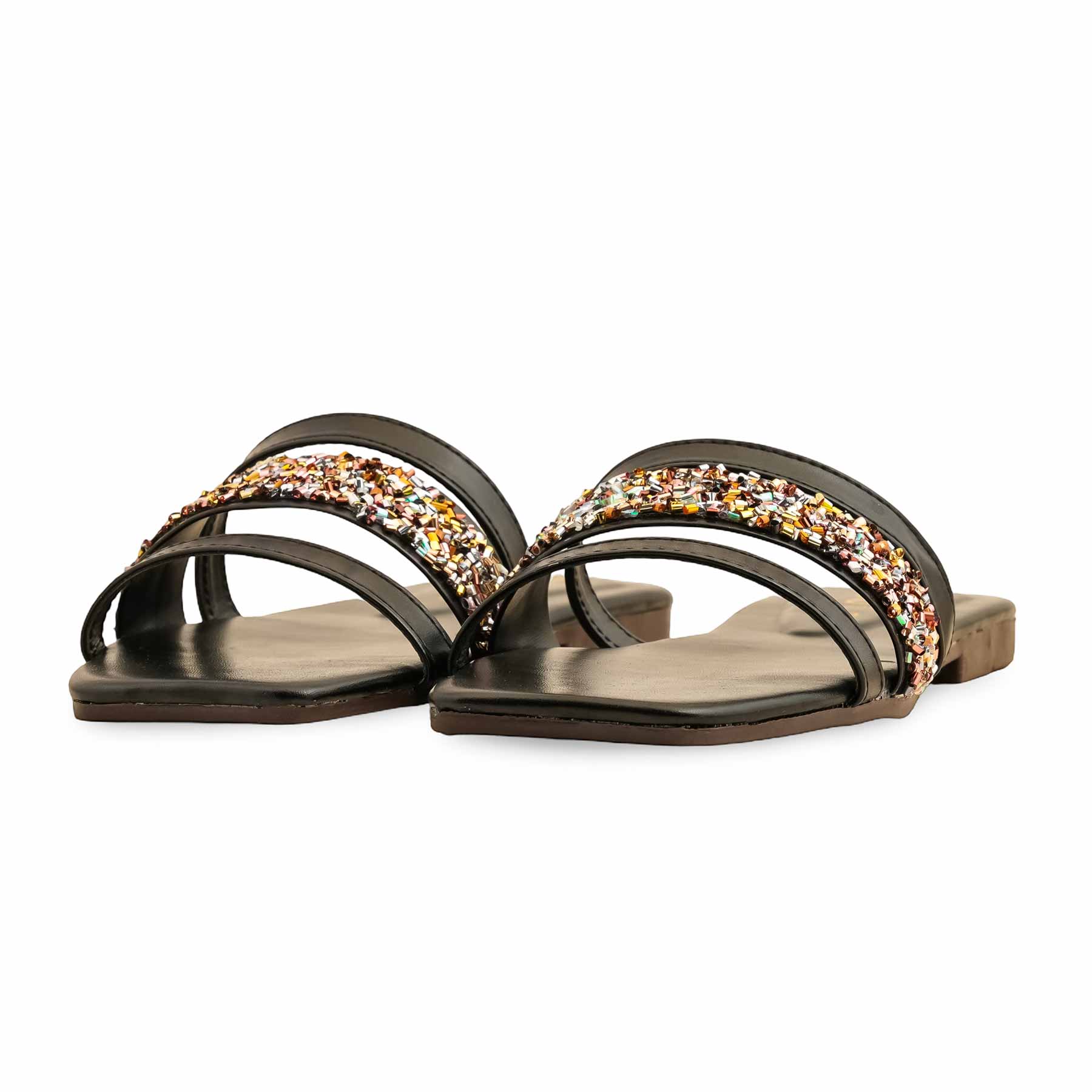 Black Casual Slipper For Ladies CL2061 - Image 3