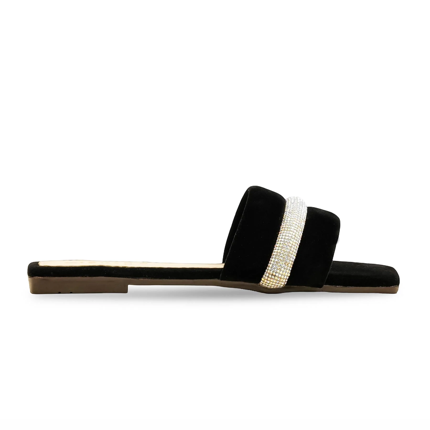 Black Casual Slipper For Ladies CL2100 - Image 2