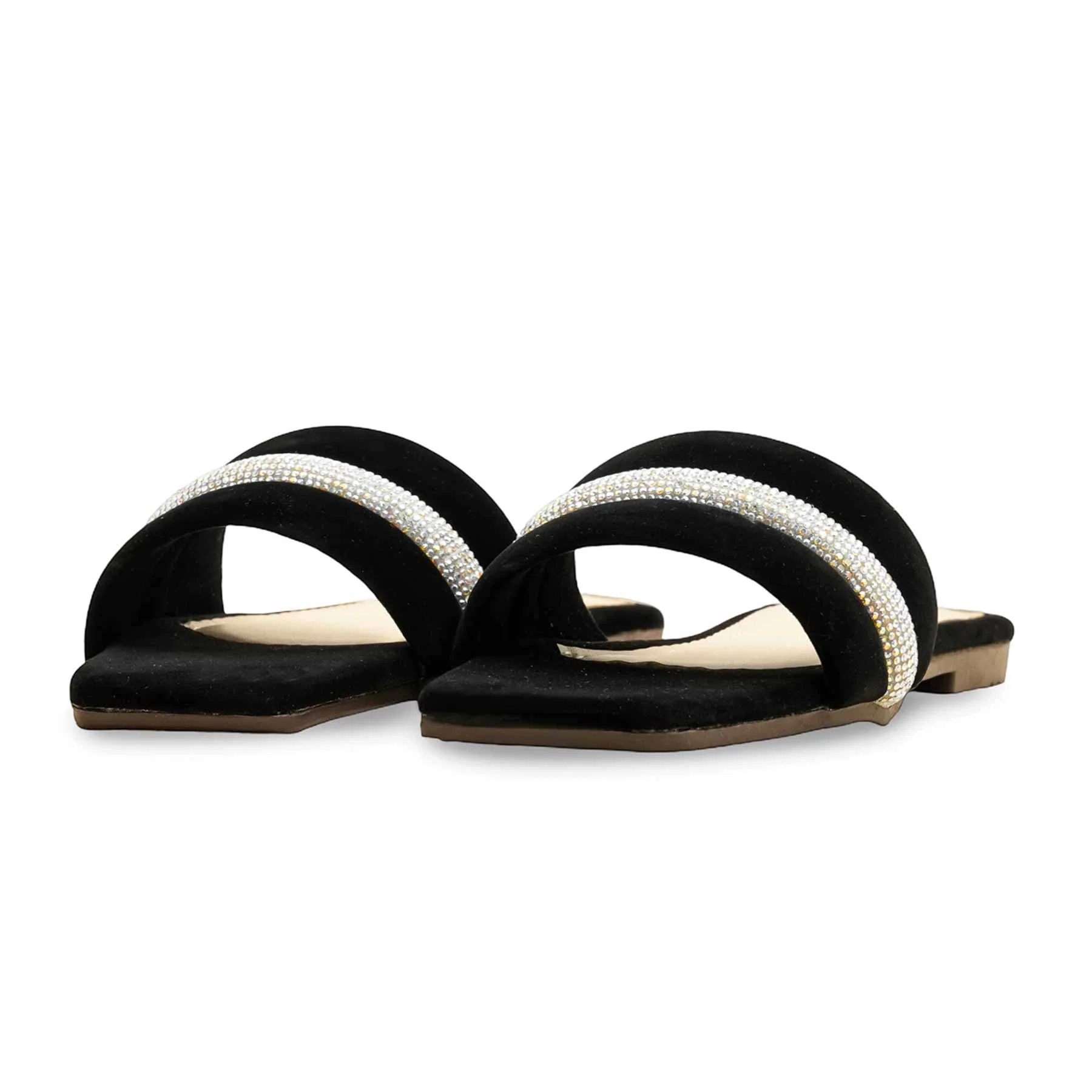 Black Casual Slipper For Ladies CL2100 - Image 3