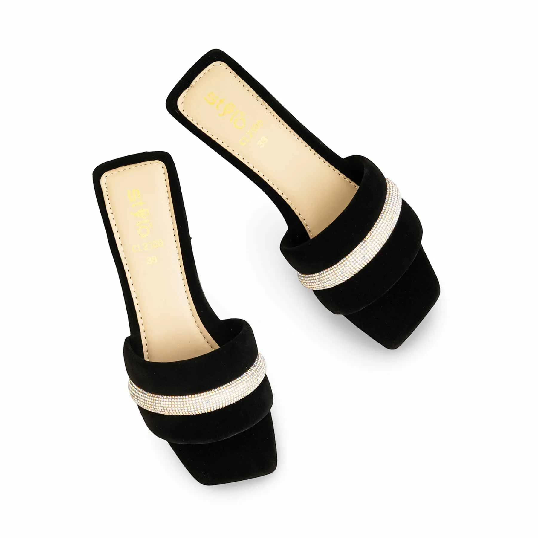 Black Casual Slipper For Ladies CL2100 - Image 5