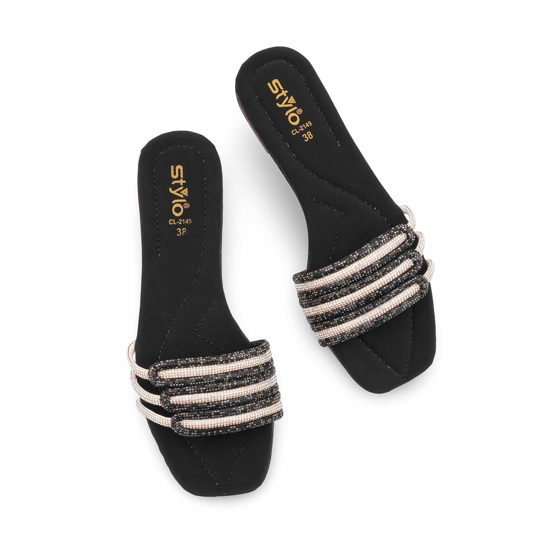 Black Casual Slipper For Ladies CL2149 - Image 5