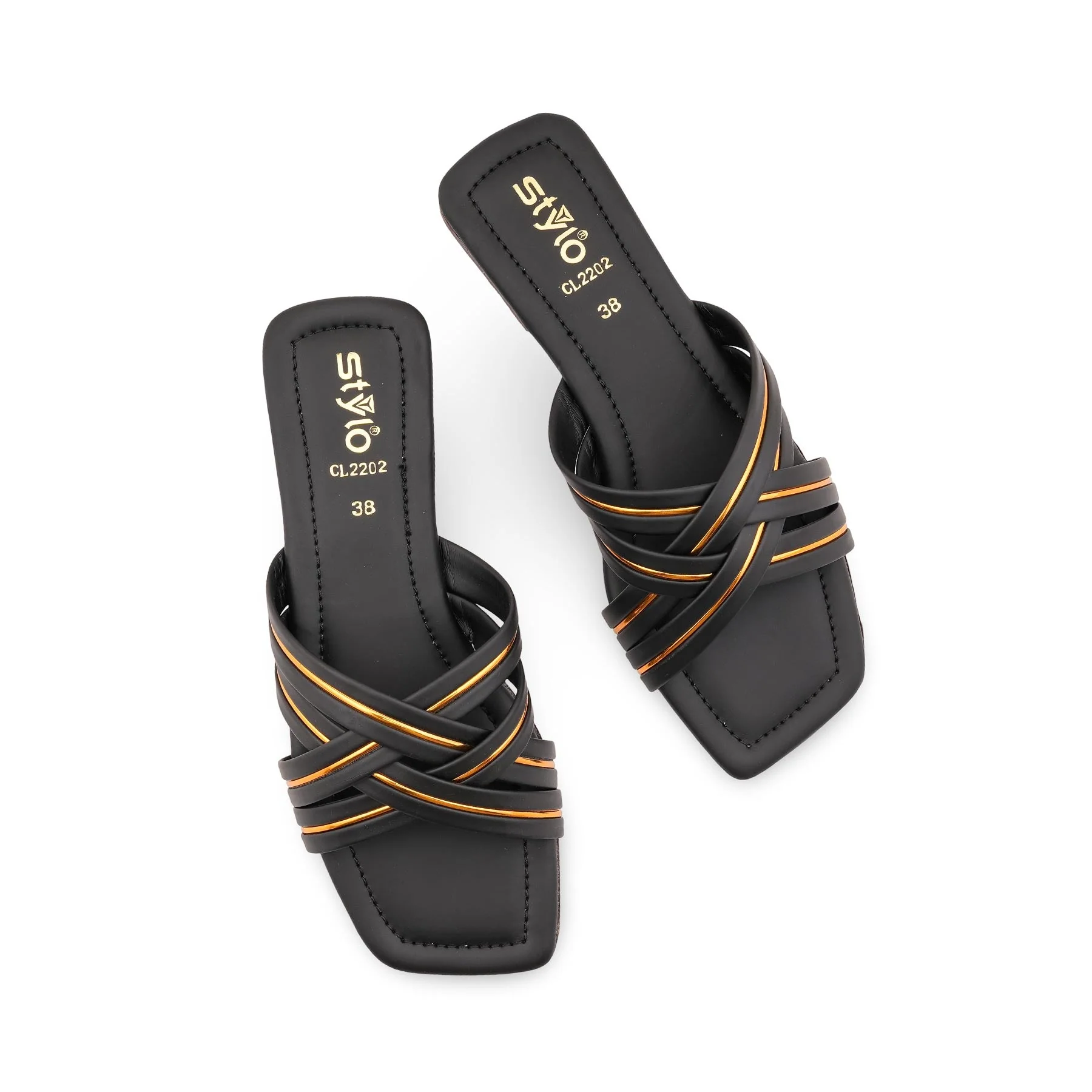 Black Casual Slipper For Ladies CL2202 - Image 5