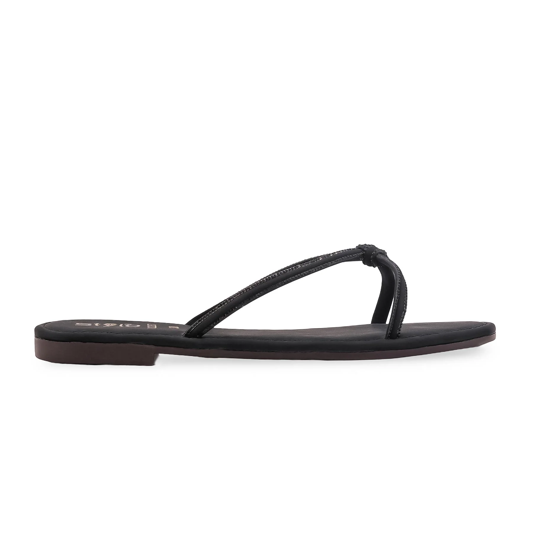 Black Casual Slipper For Ladies CL2287 - Image 2