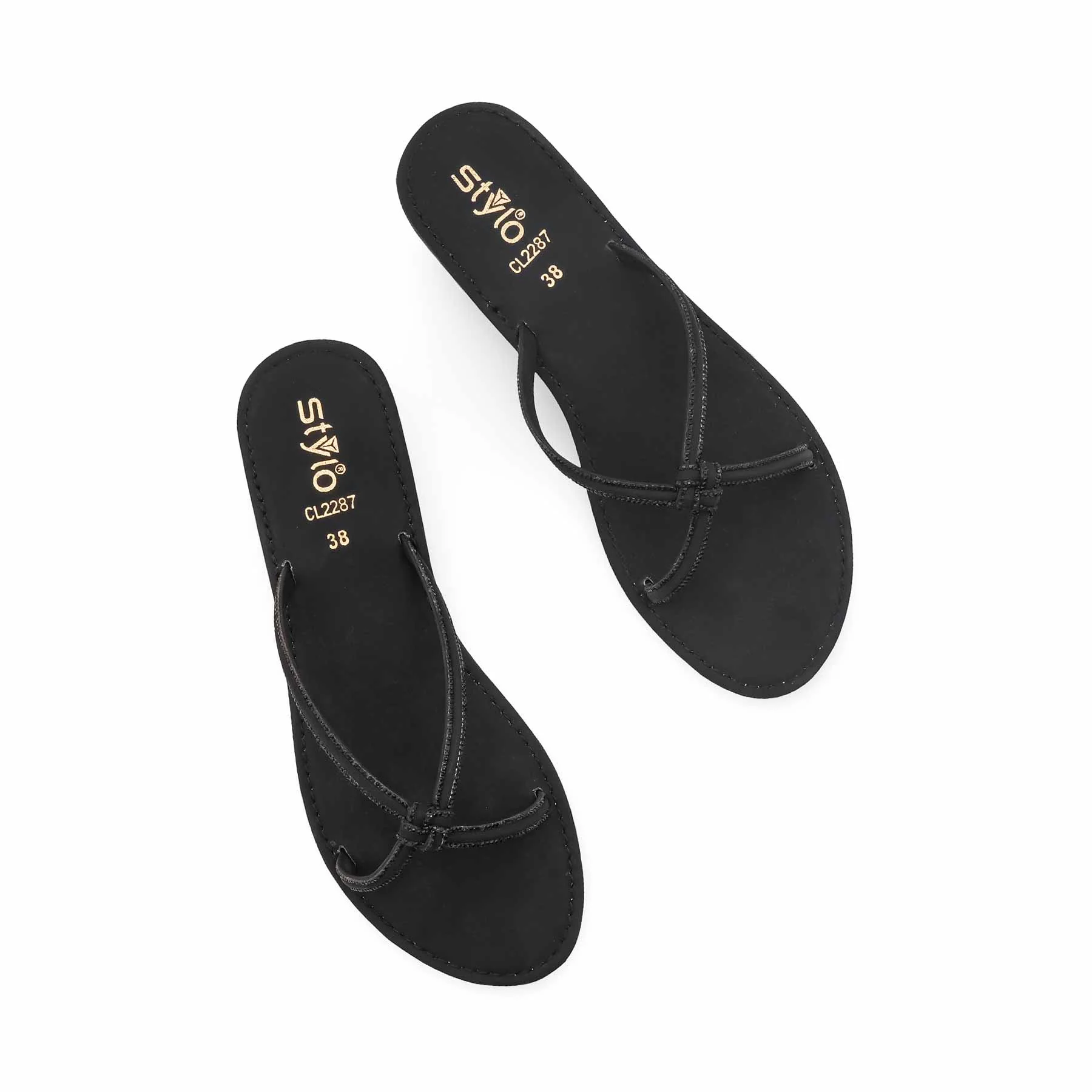 Black Casual Slipper For Ladies CL2287 - Image 5