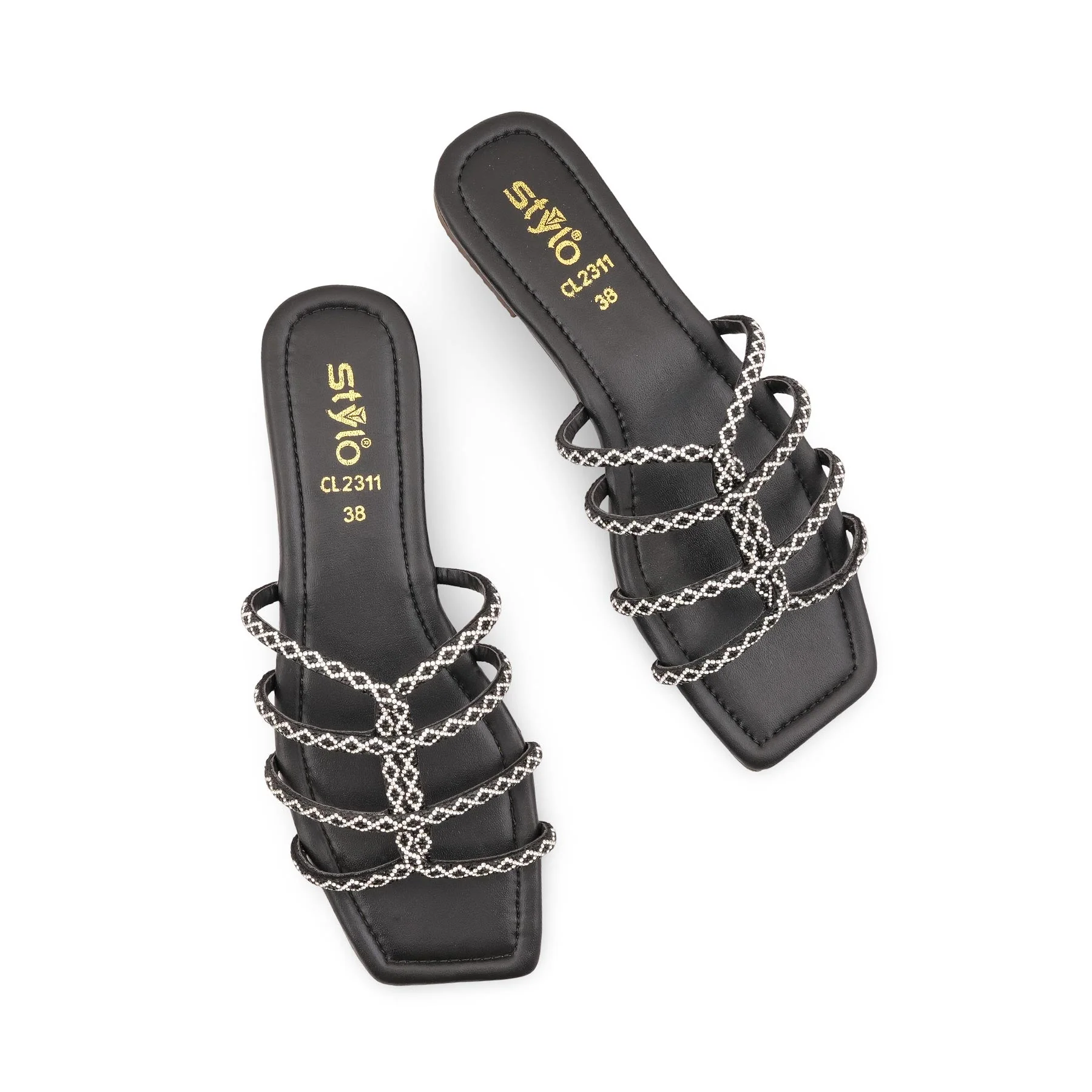 Black Casual Slipper For Ladies CL2311 - Image 5