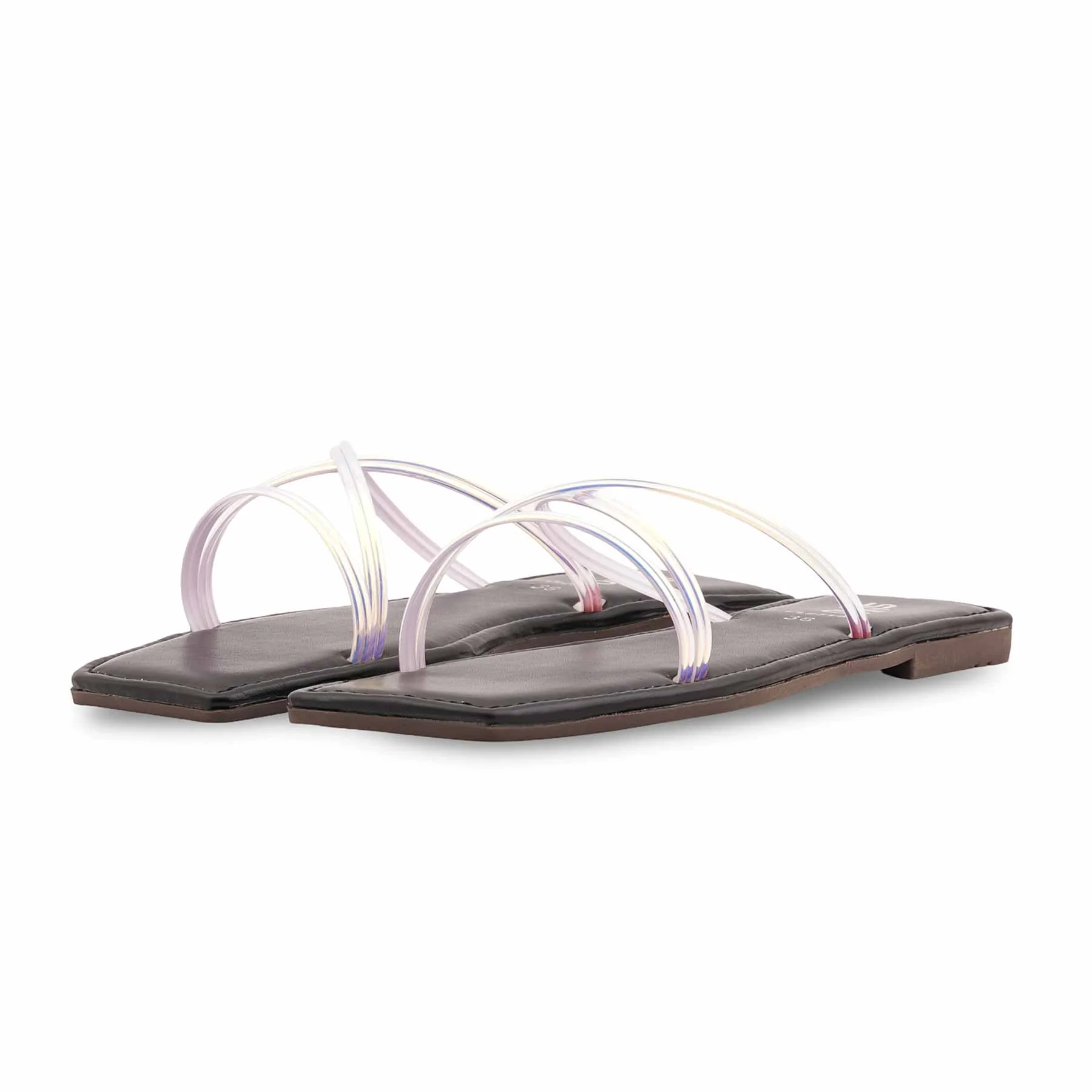 Black Casual Slipper For Ladies CL2319 - Image 3