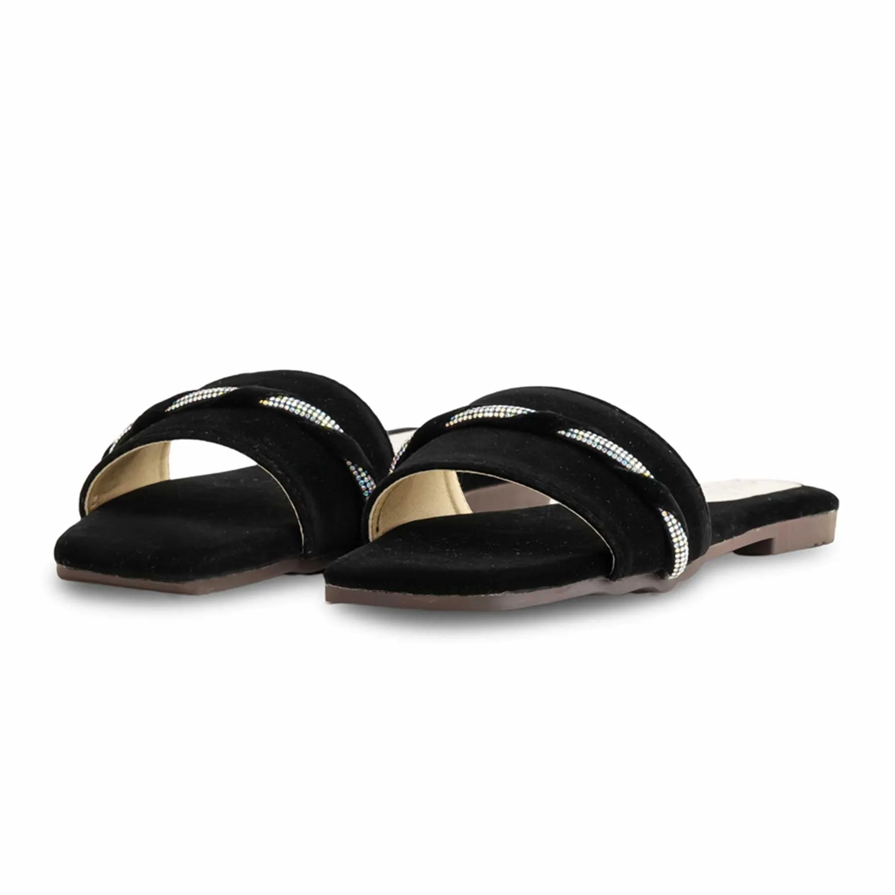Black Casual Slipper For Women CL1973 - Image 3