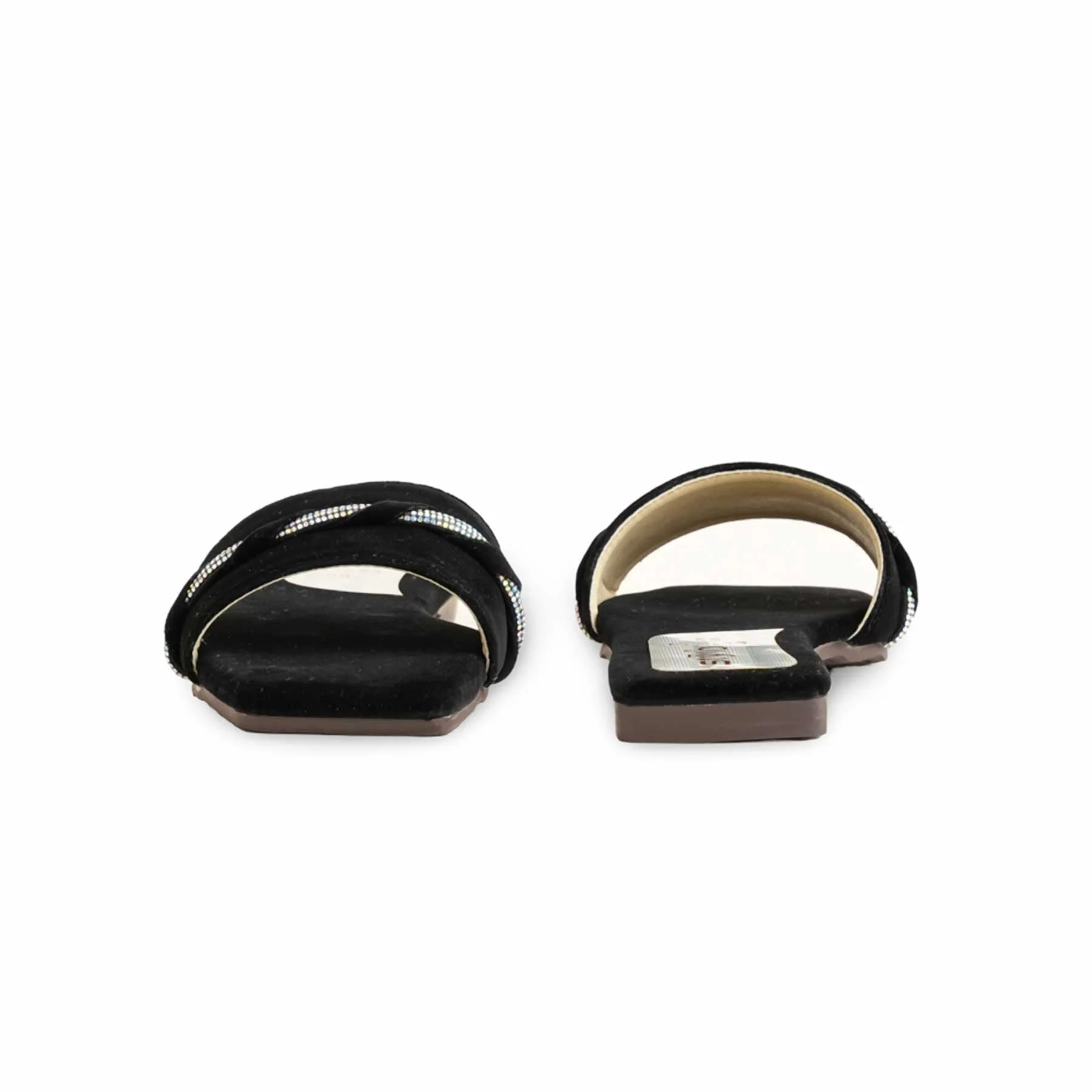 Black Casual Slipper For Women CL1973 - Image 4
