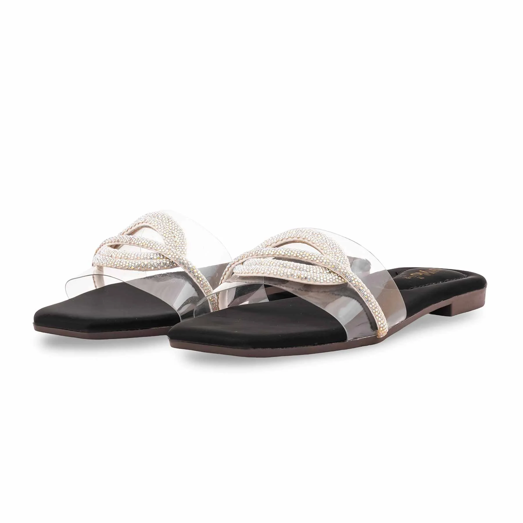 Black Casual Slipper For Women CL2172 - Image 3