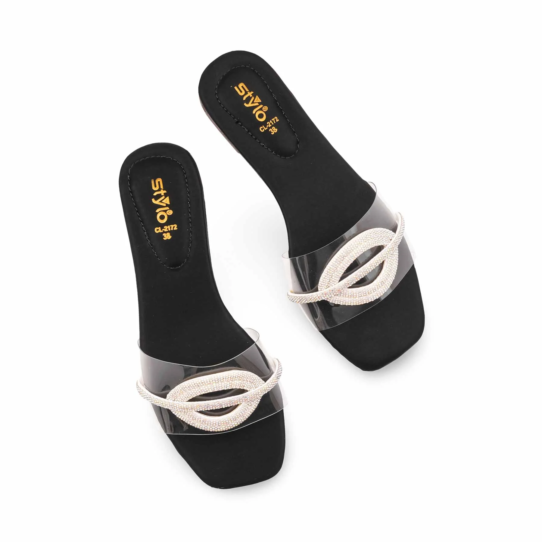 Black Casual Slipper For Women CL2172 - Image 5