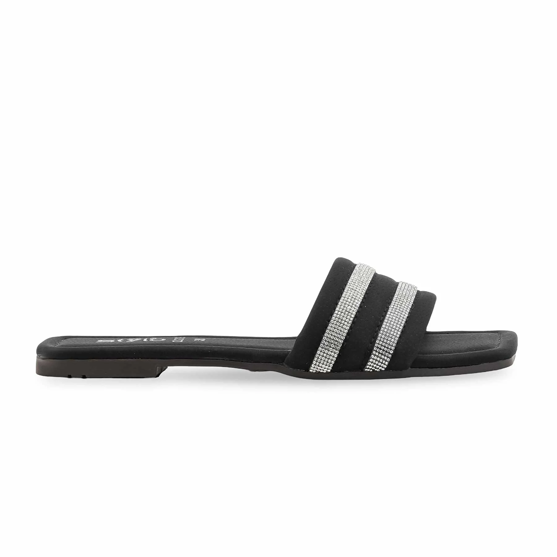 Black Casual Slipper For Women CL2179 - Image 2