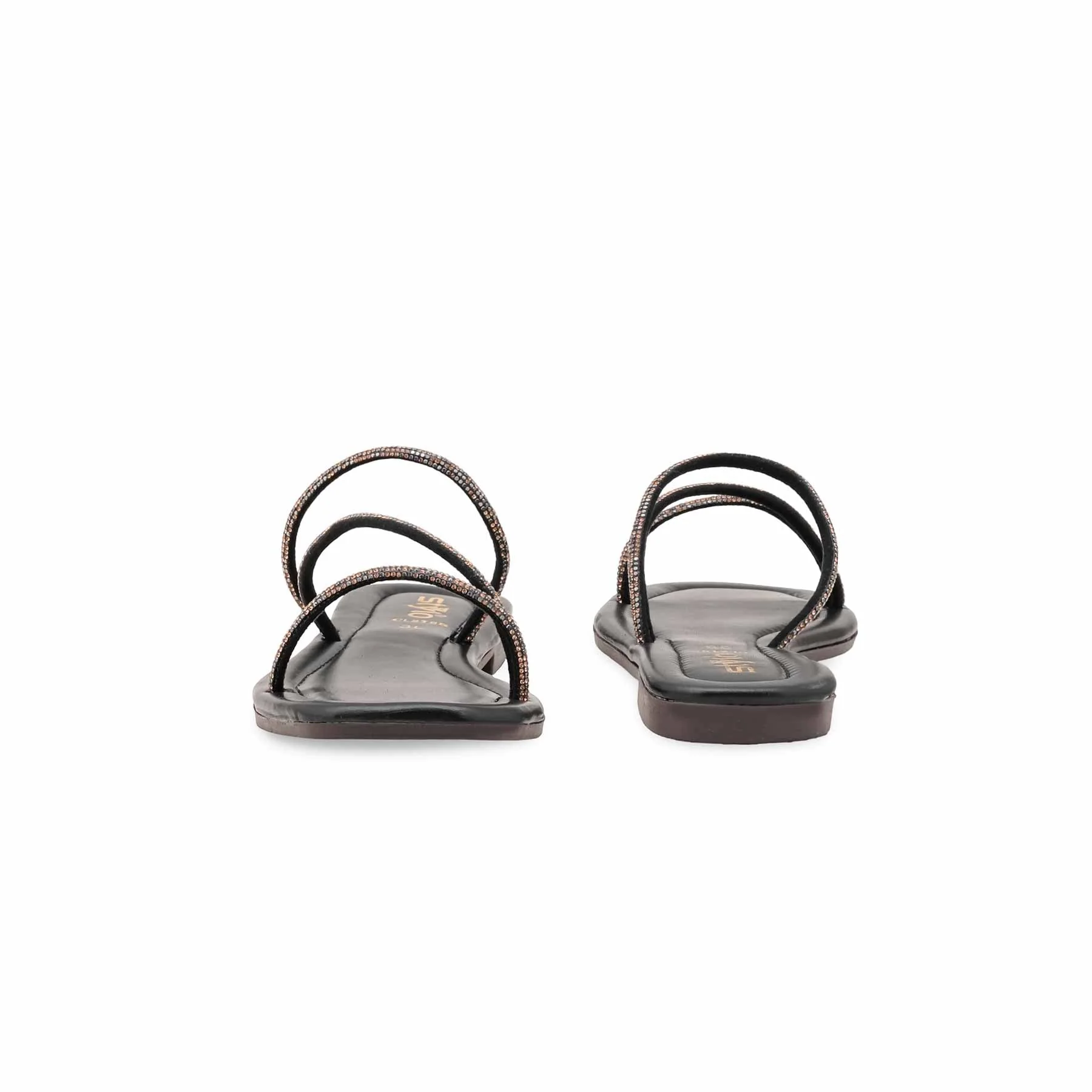 Black Casual Slipper For Women CL2185 - Image 4