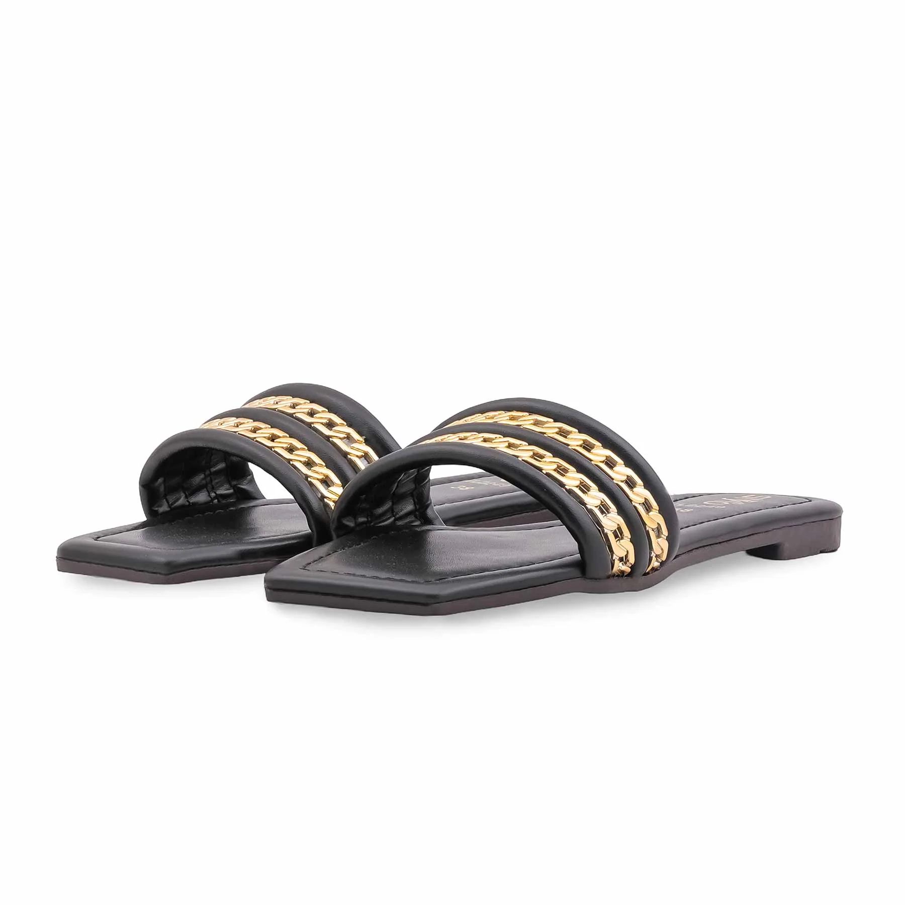 Black Casual Slipper For Women CL2249 - Image 4