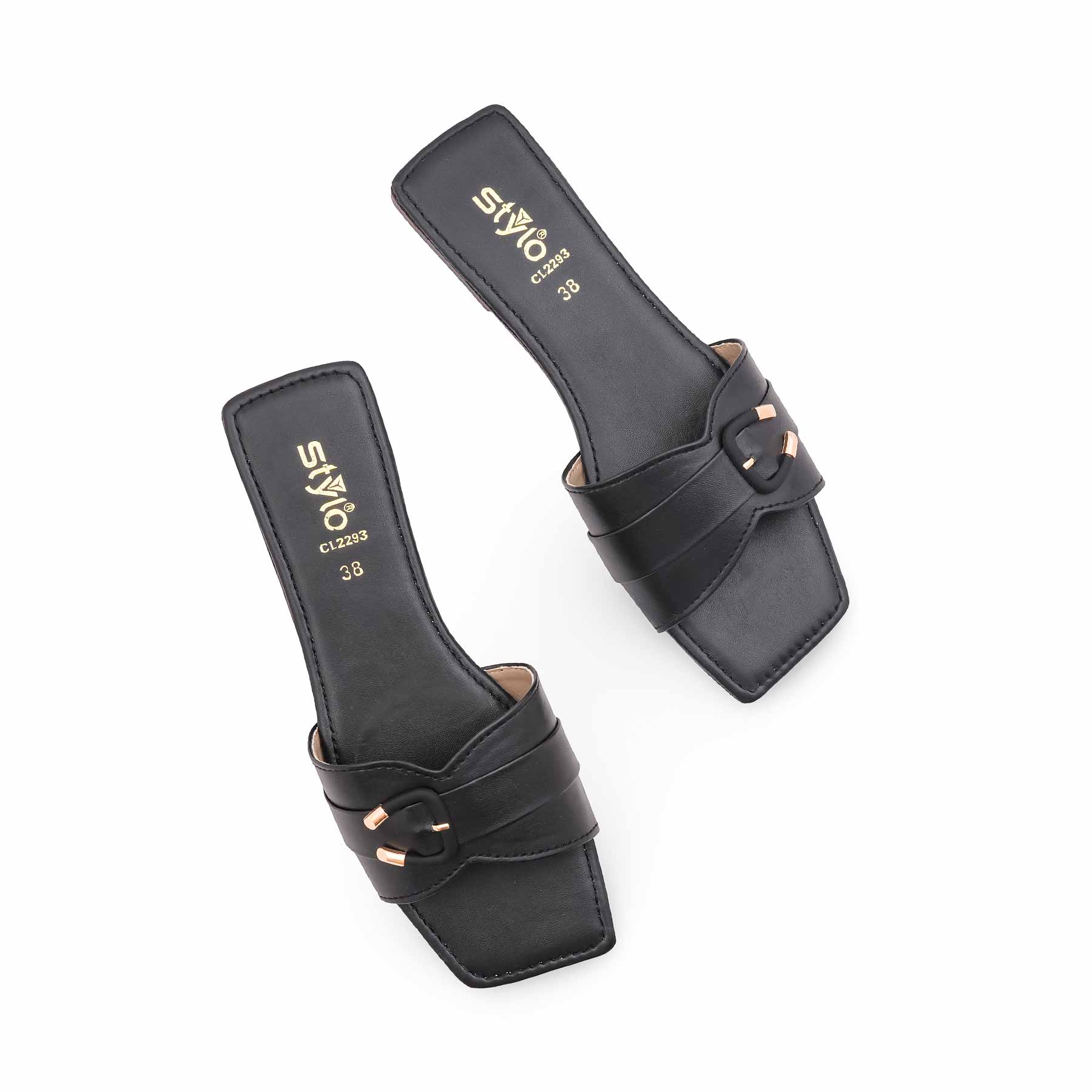 Black Casual Slipper For Women CL2293 - Image 5