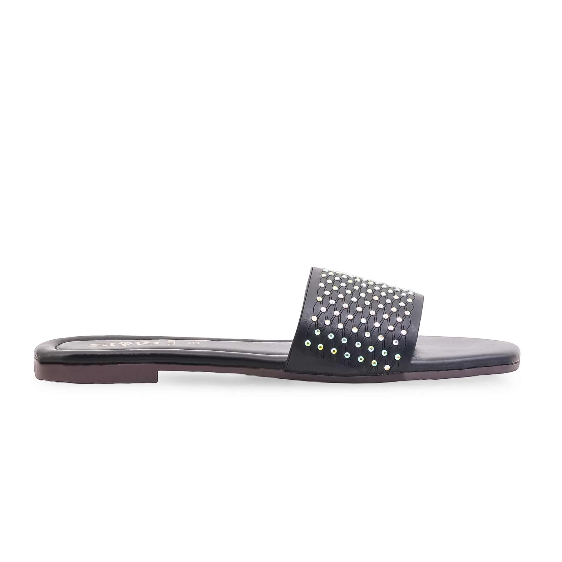 Black Casual Slipper For Women CL2329 - Image 2