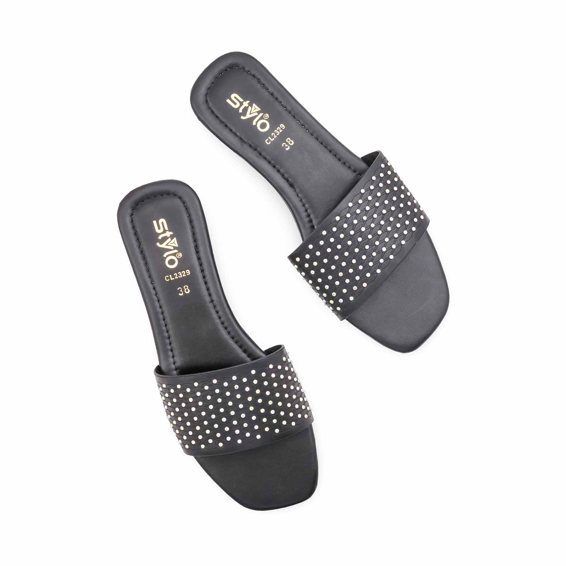 Black Casual Slipper For Women CL2329 - Image 5