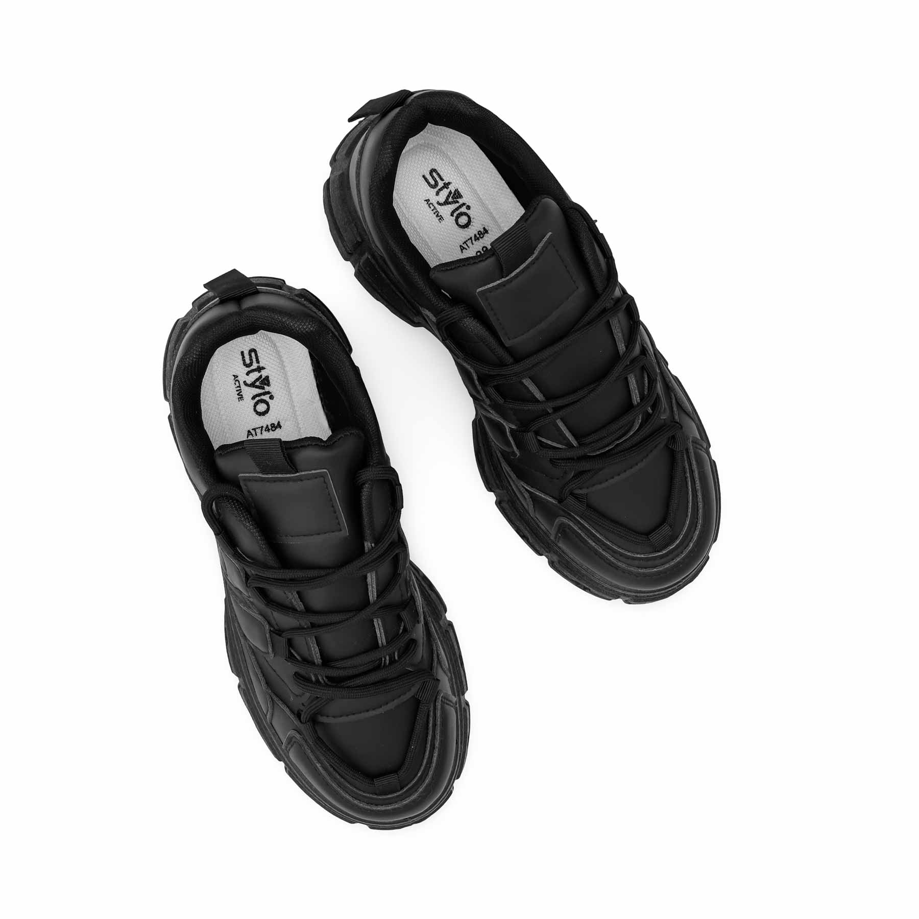 Black Casual Sneaker For Ladies AT7484 - Image 6