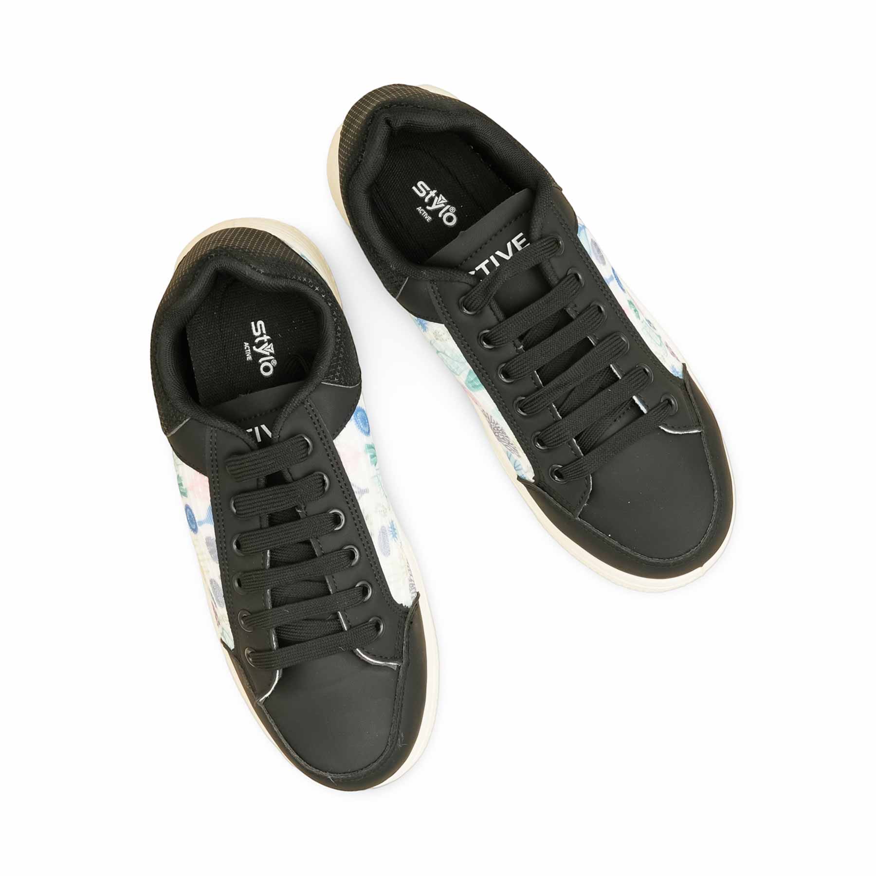 Black Casual Sneaker For Women AT7409 - Image 5