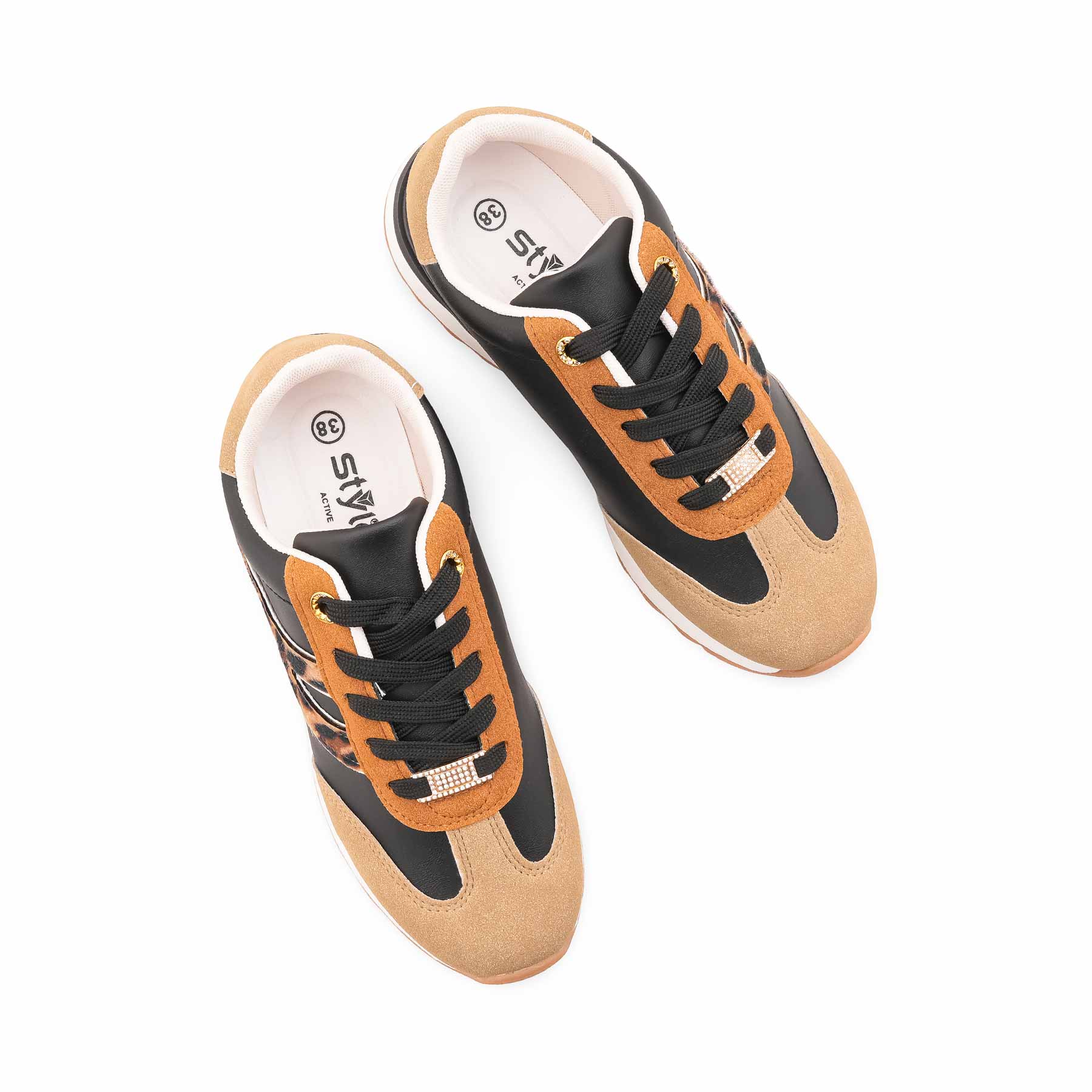 Black Casual Sneaker For Women AT7434 - Image 5
