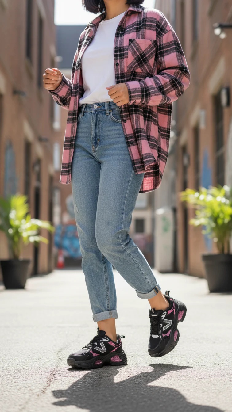 Black Casual Sneaker For Women AT7449 - Image 2