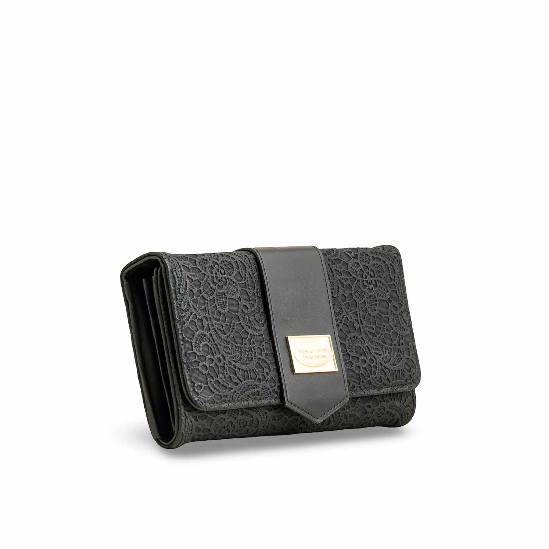Black Casual Wallet For Women P70977 - Image 3