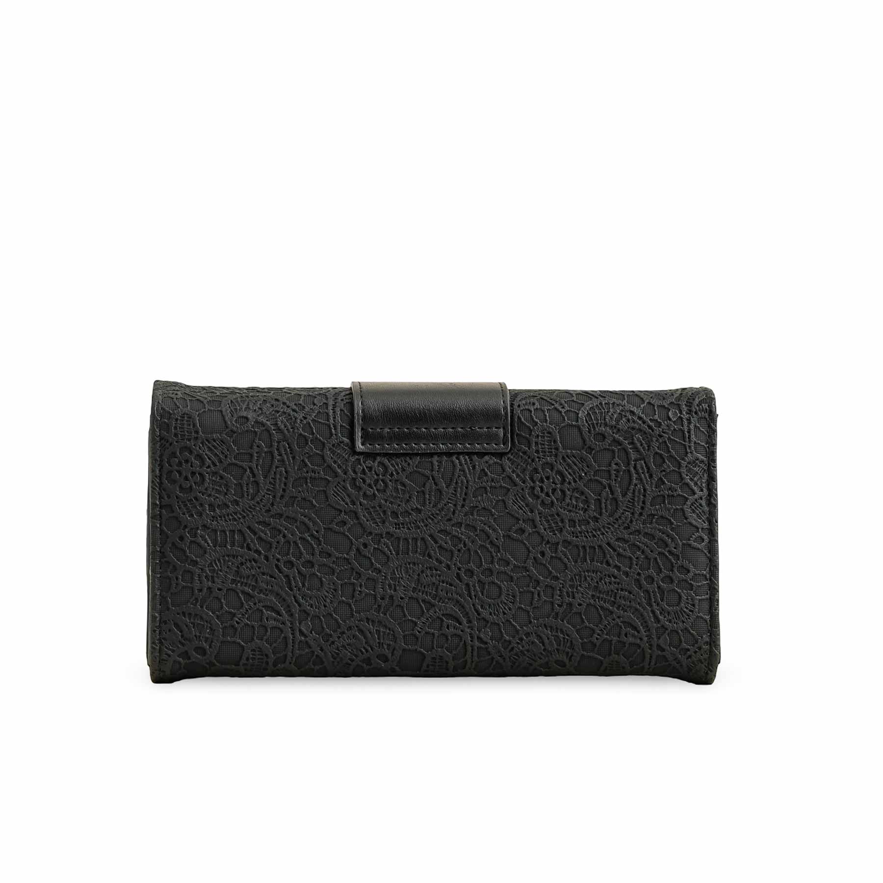 Black Casual Wallet For Women P70977 - Image 4