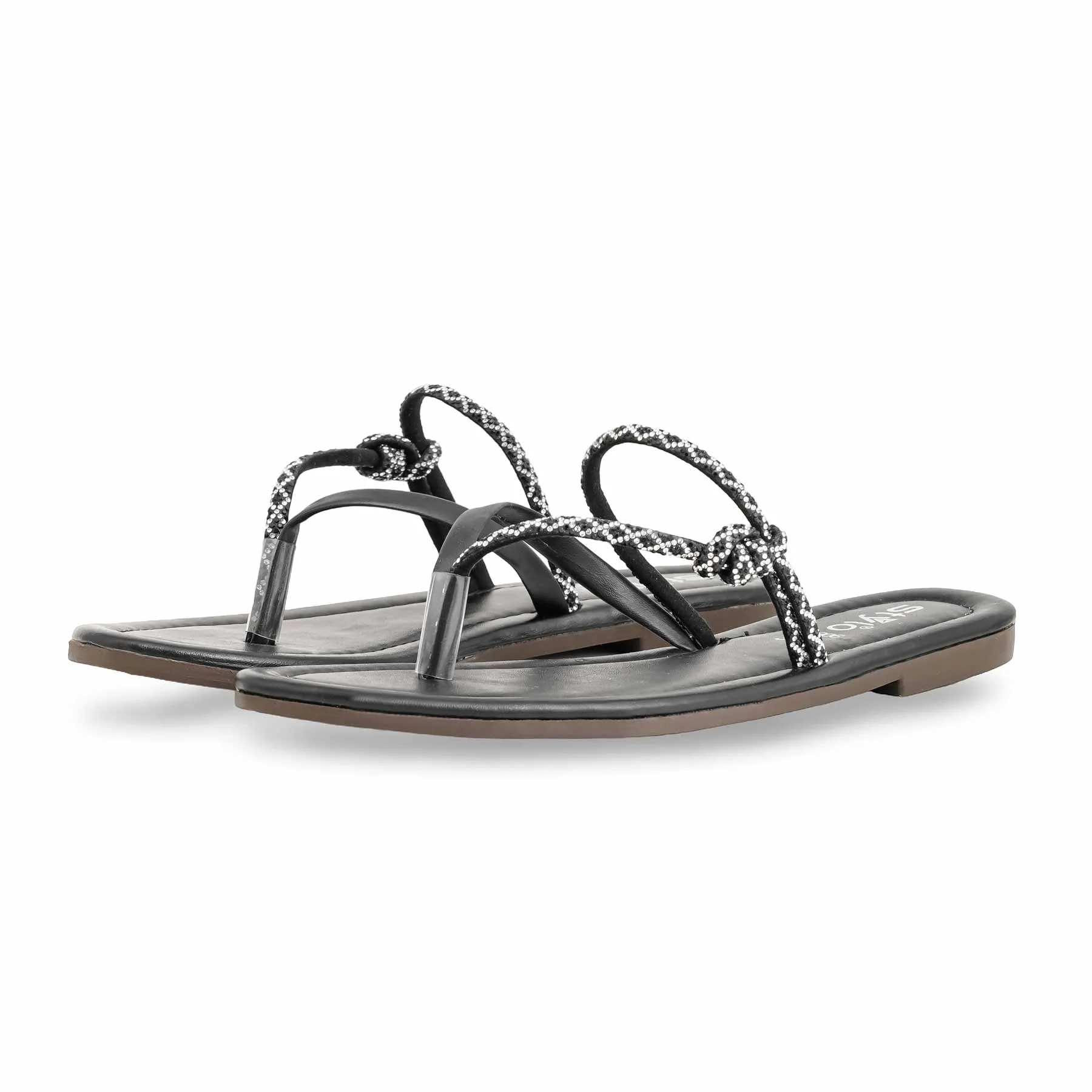 Black Casual Women Chappal CL1906 - Image 3