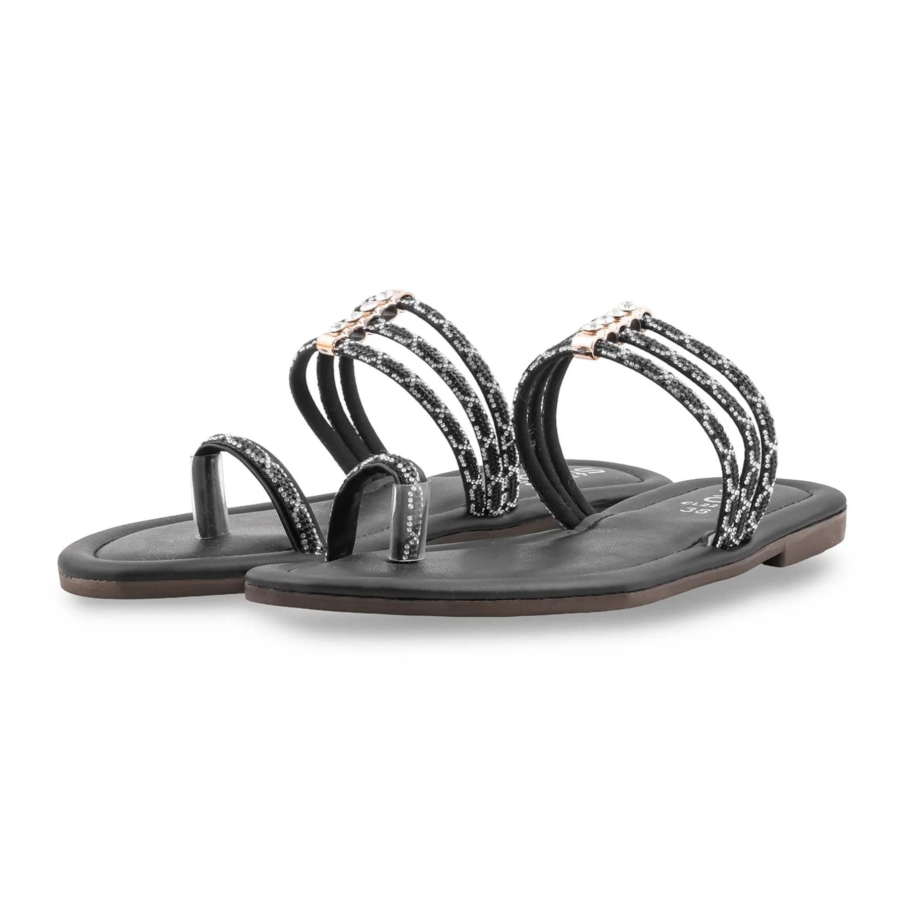 Black Casual Women Chappal CL2214 - Image 3
