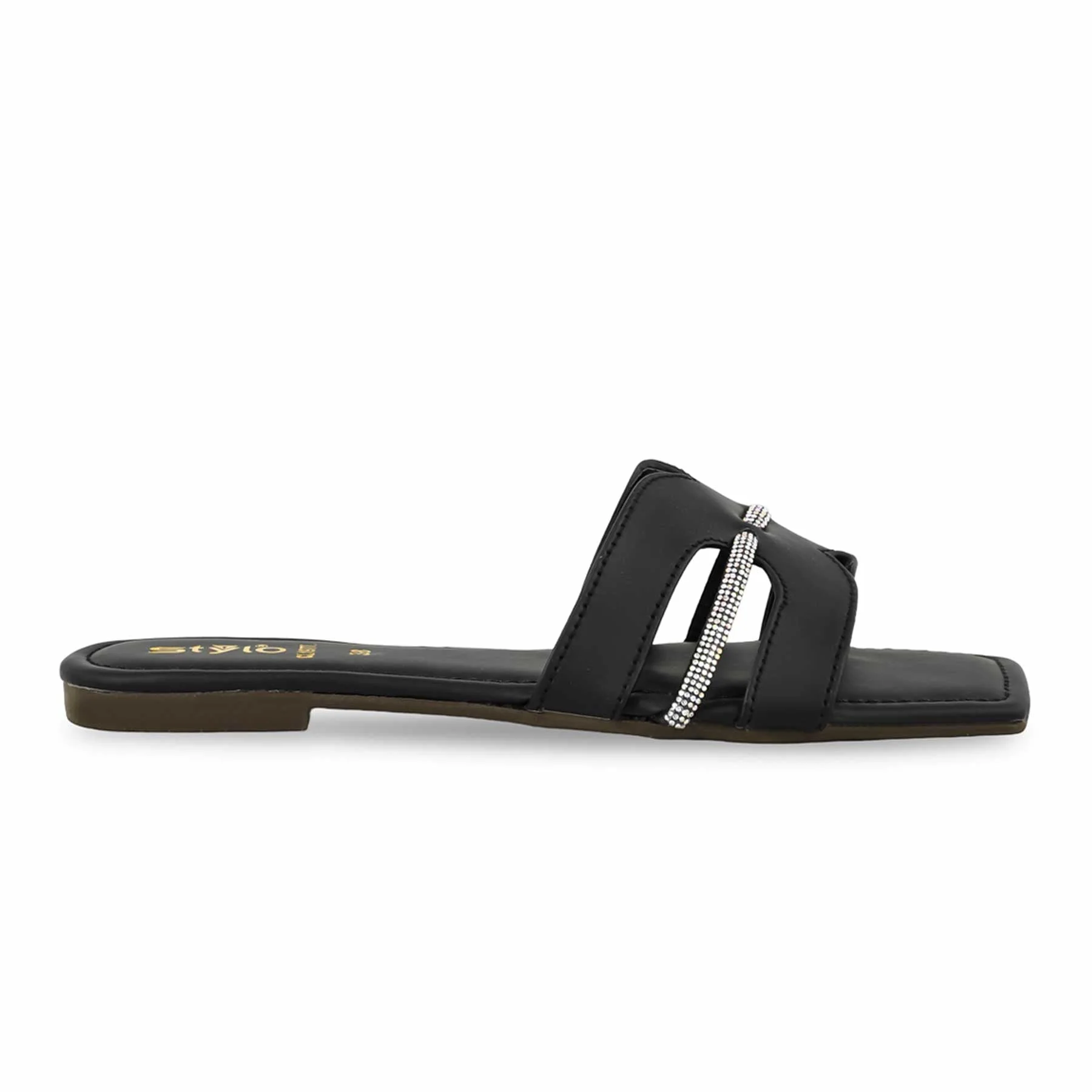 Black Casual Women Slipper CL1977 - Image 2