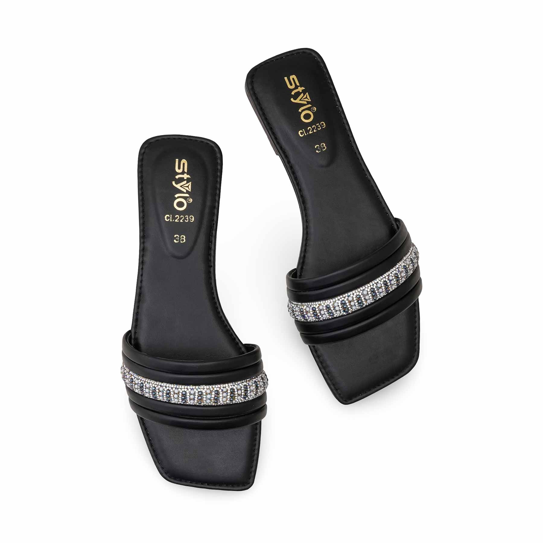 Black Casual Women Slipper CL2239 - Image 5