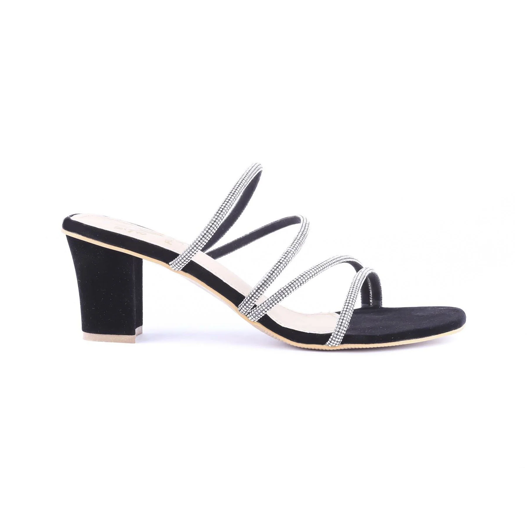 Black Color Fancy Slippers FN7395 - Image 2