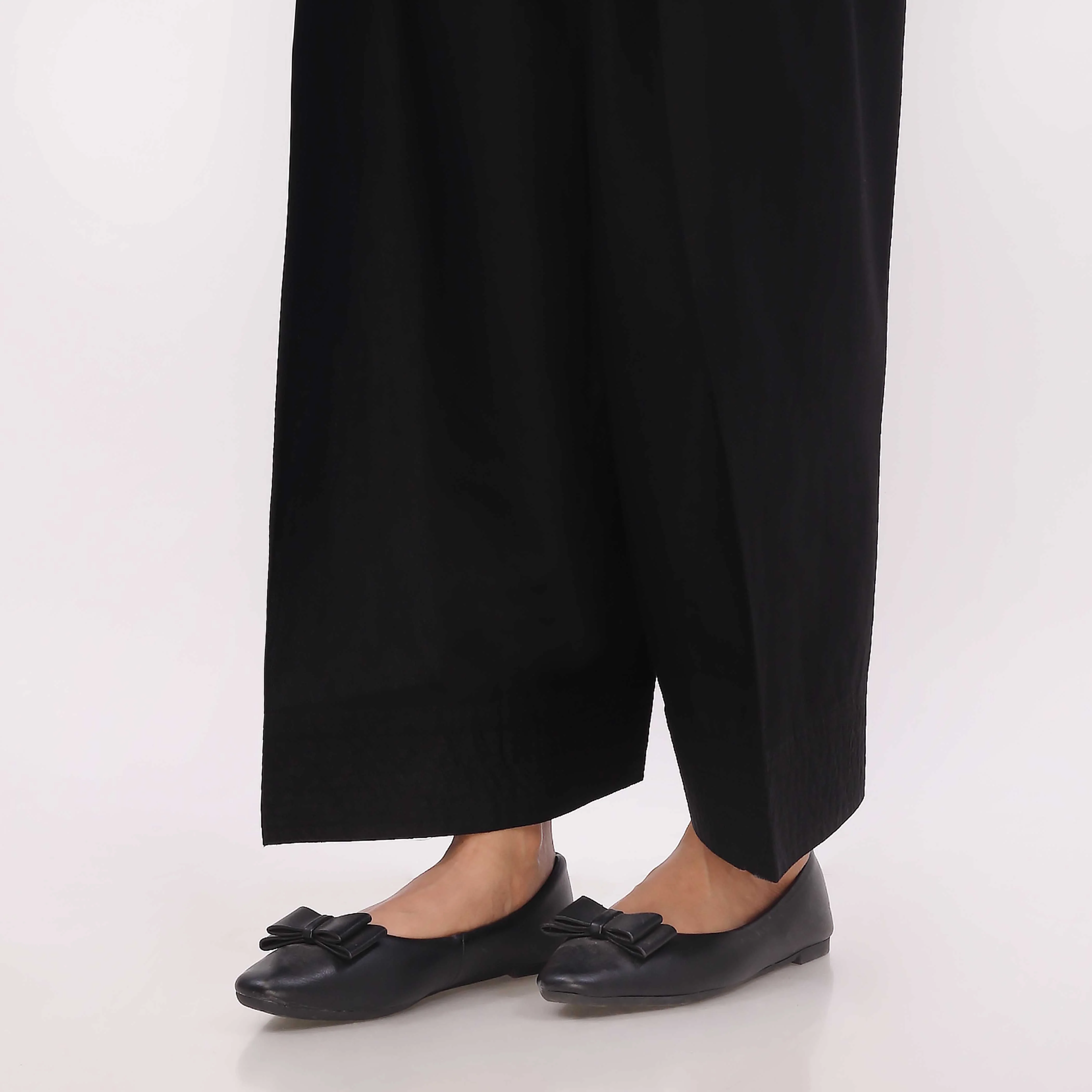 Black Cotton Cambric Farshi Shalwar PL5116 - Image 4