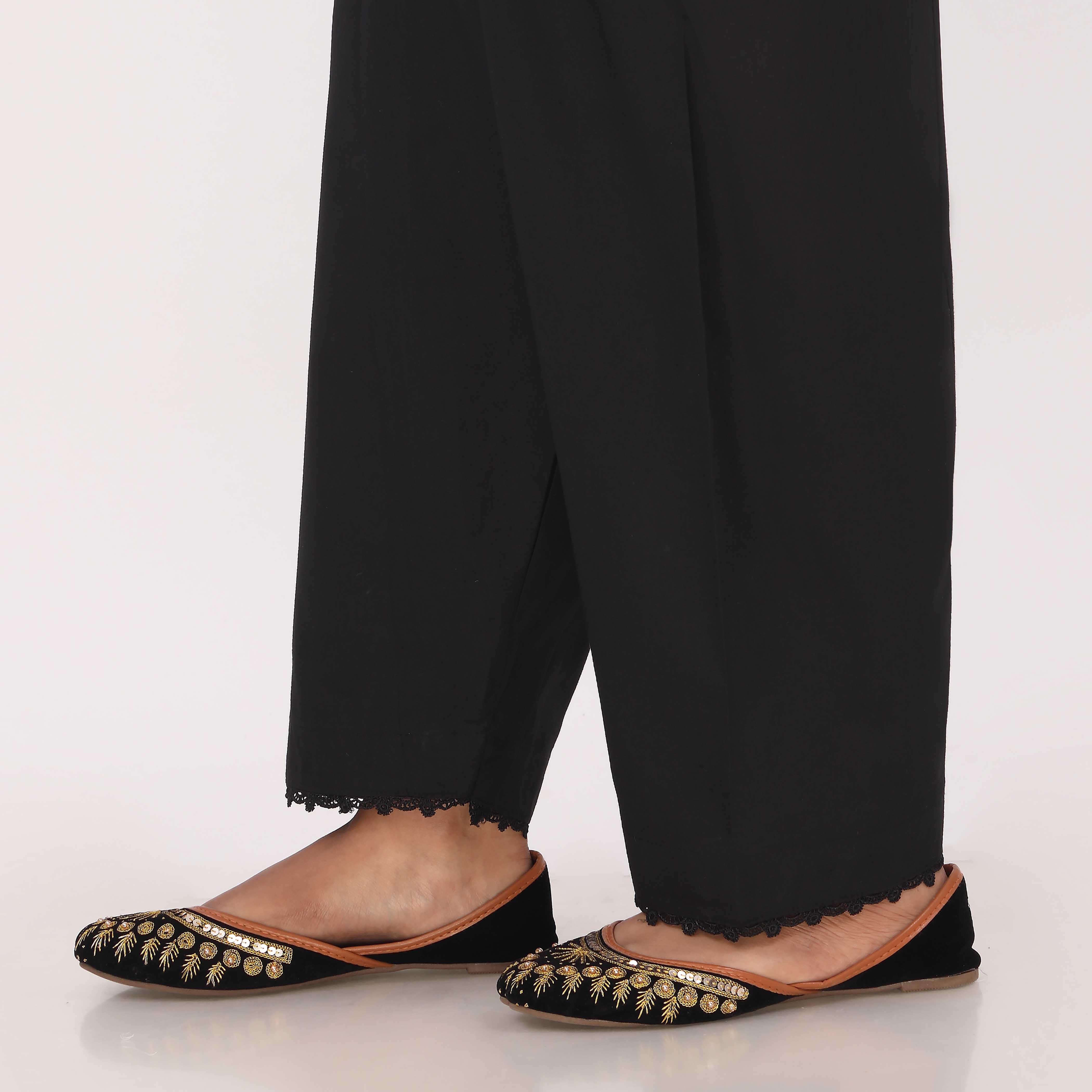 Black Cotton Cambric Shalwar PL5135 - Image 3