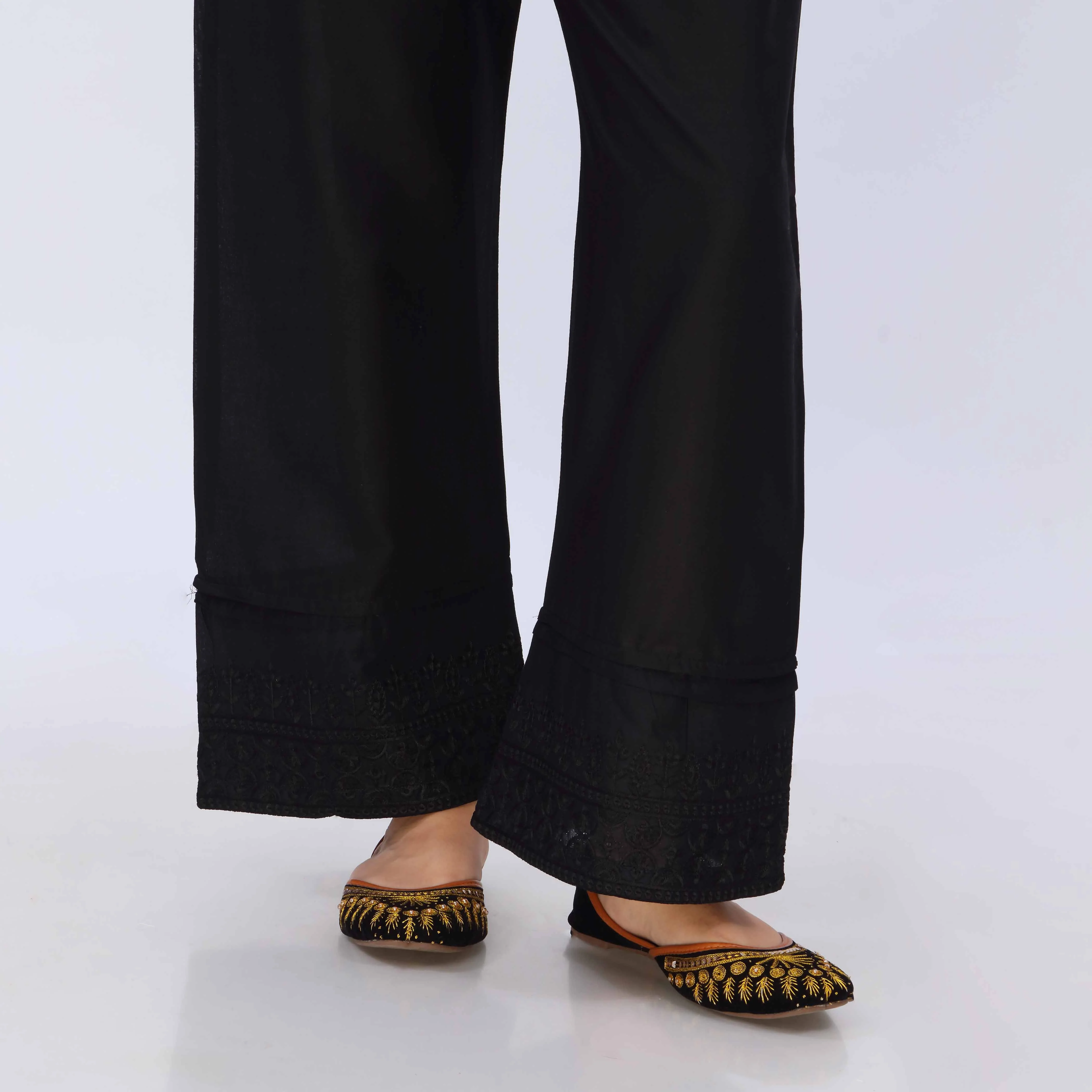 Black Cotton Cambric Trouser PL5068 - Image 2