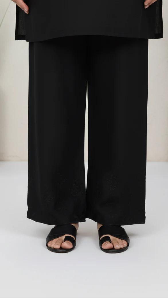 Black Cotton Cambric Trouser PL5072