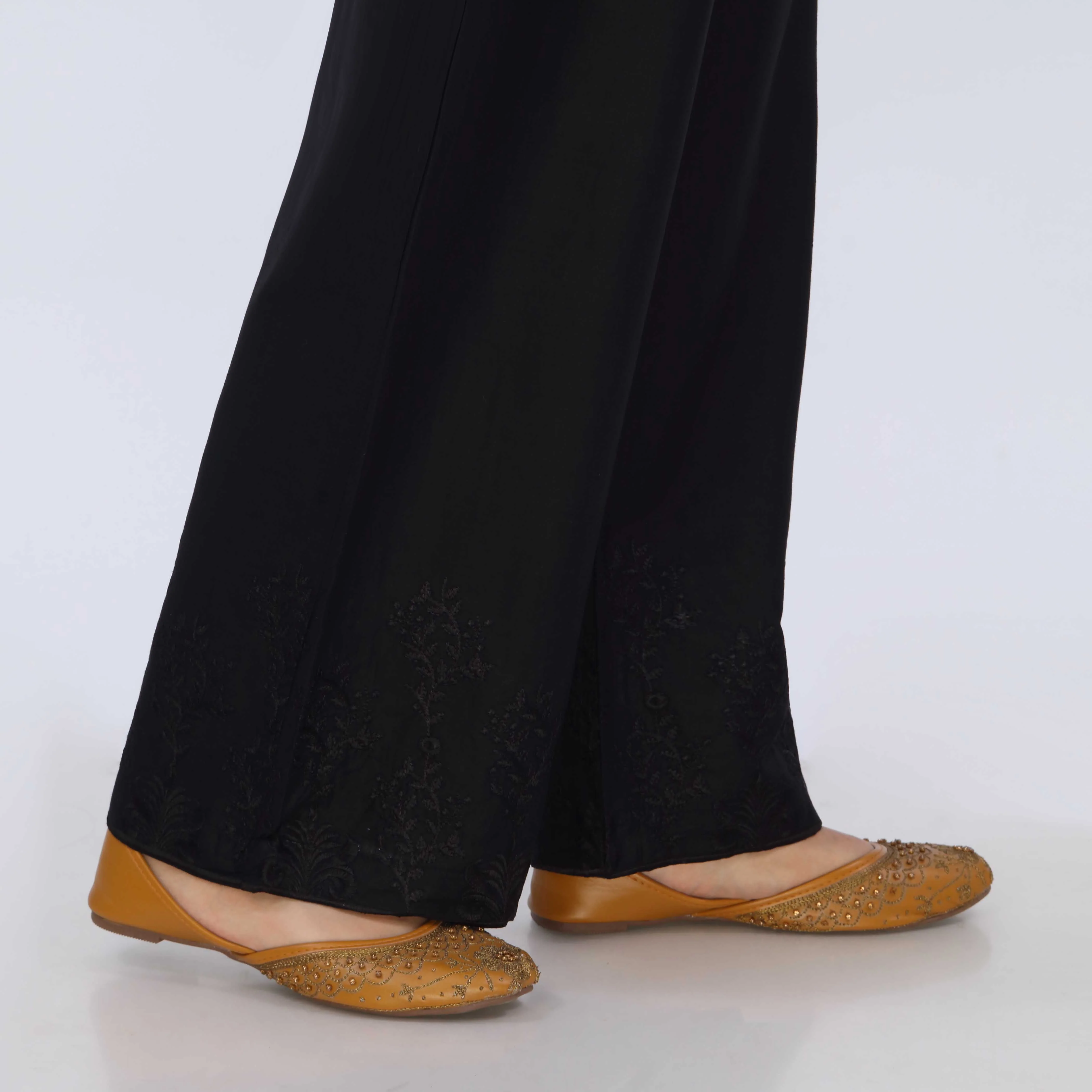 Black Cotton Cambric Trouser PL5072 - Image 3