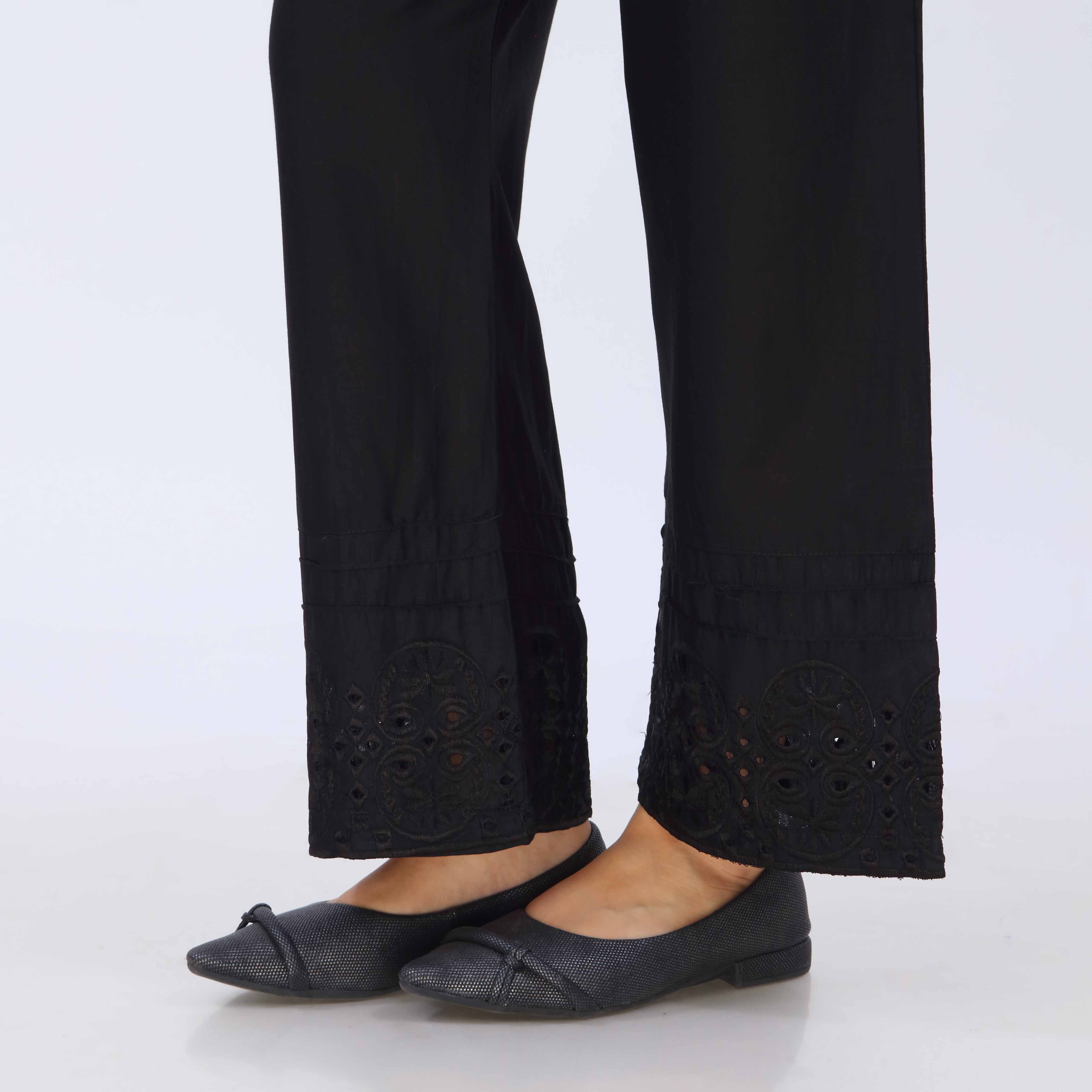 Black Cotton Cambric Trouser PL5074 - Image 3